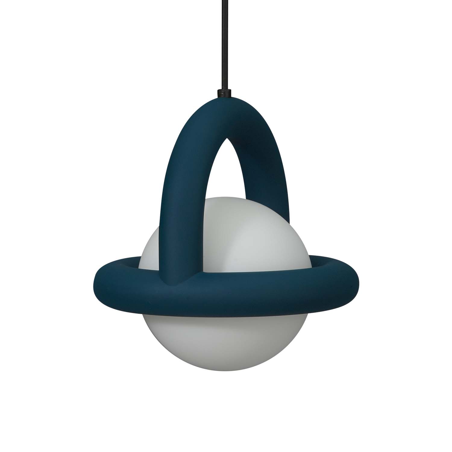 BALLOON - Suspension globe en verre et structure acier coloré