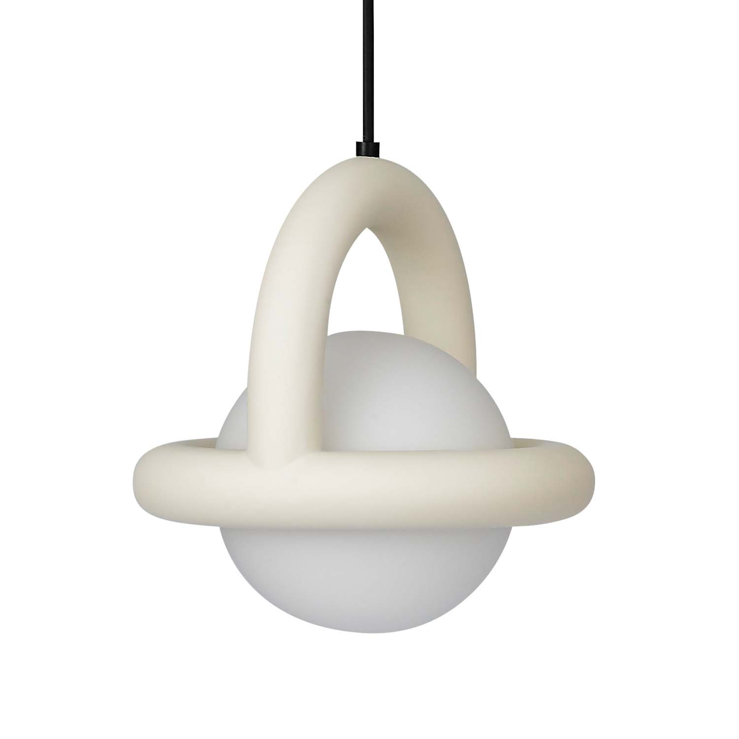 BALLOON - Suspension globe en verre et structure acier coloré