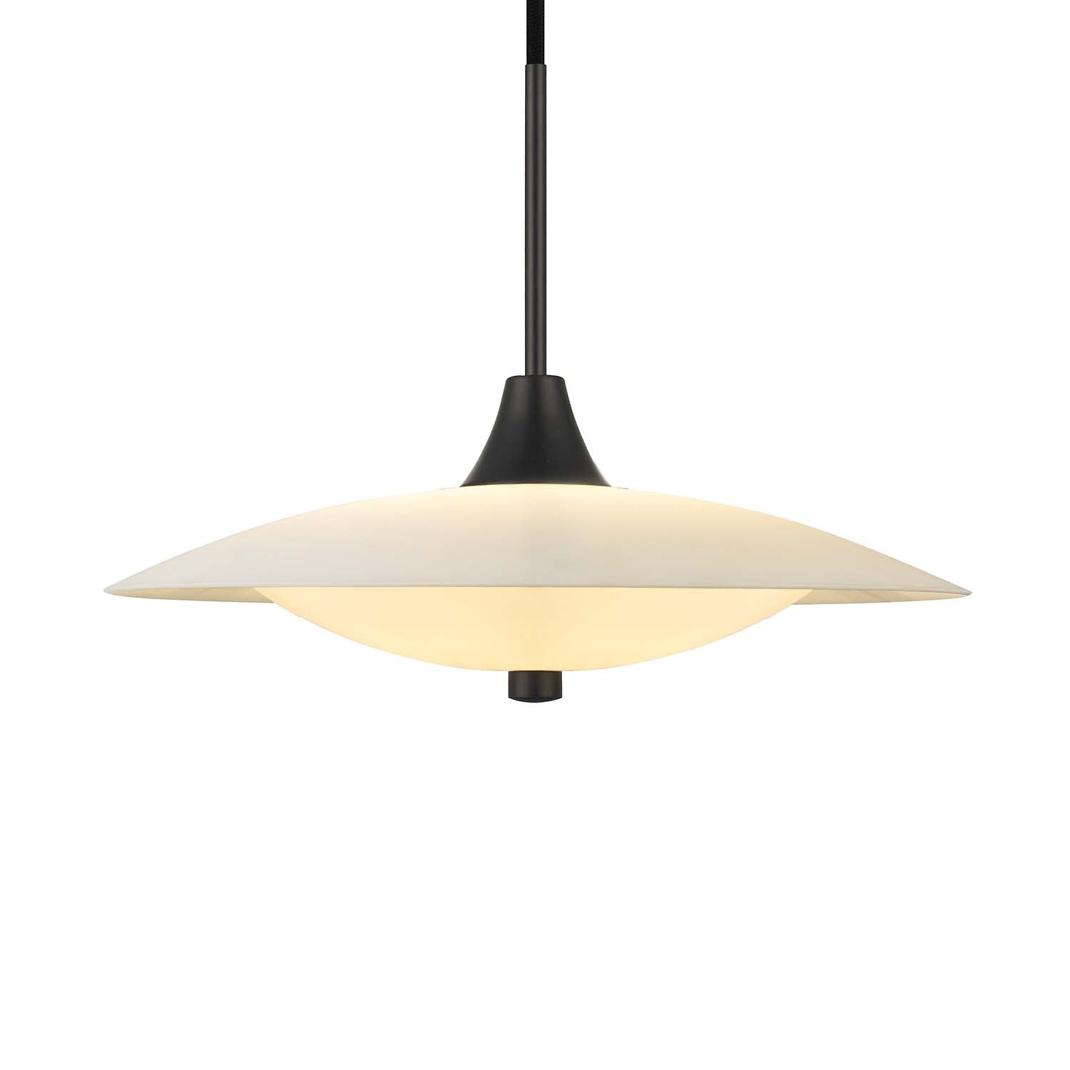 BARONI - Suspension vintage design en verre opaque