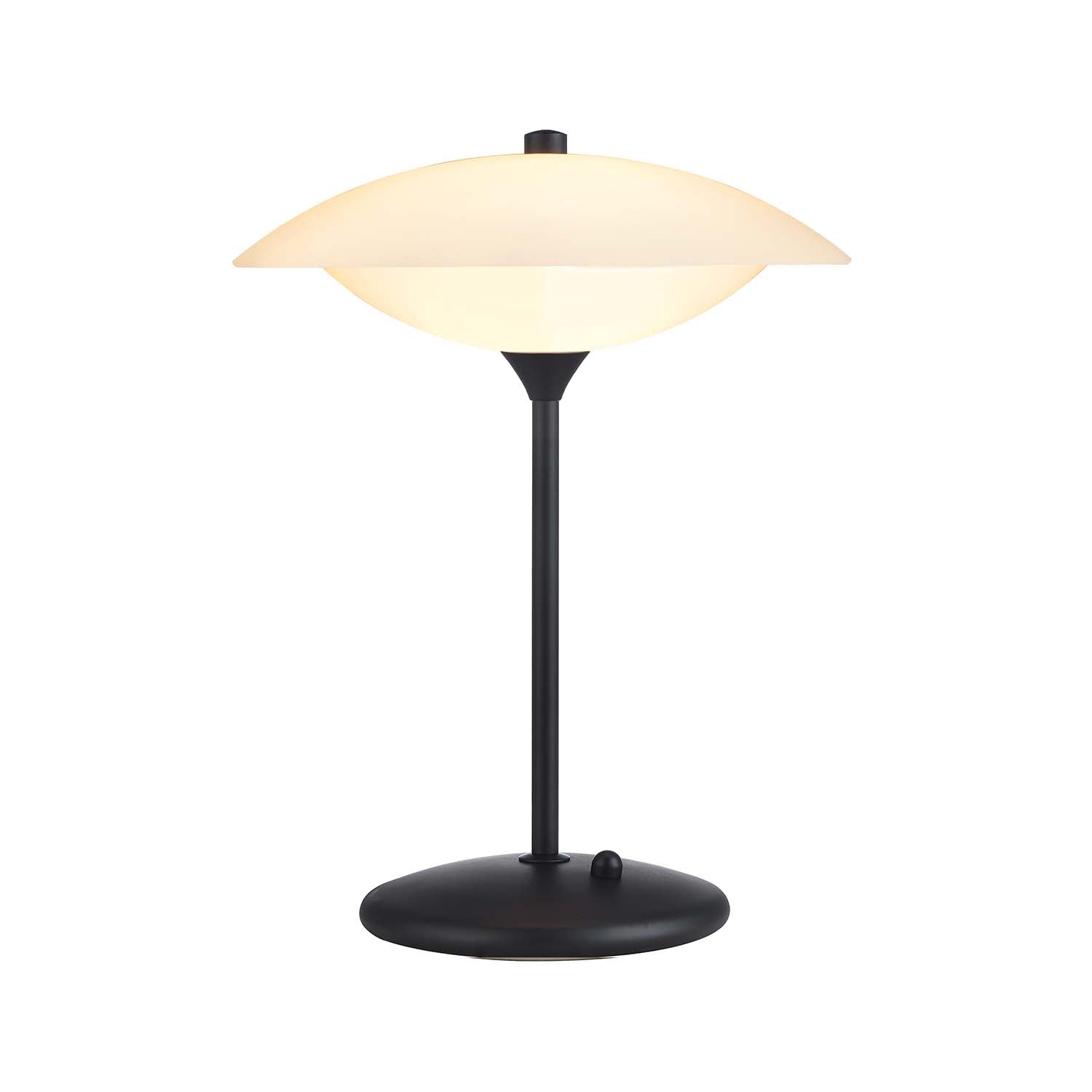 BARONI - Table lamp with vintage glass lampshade