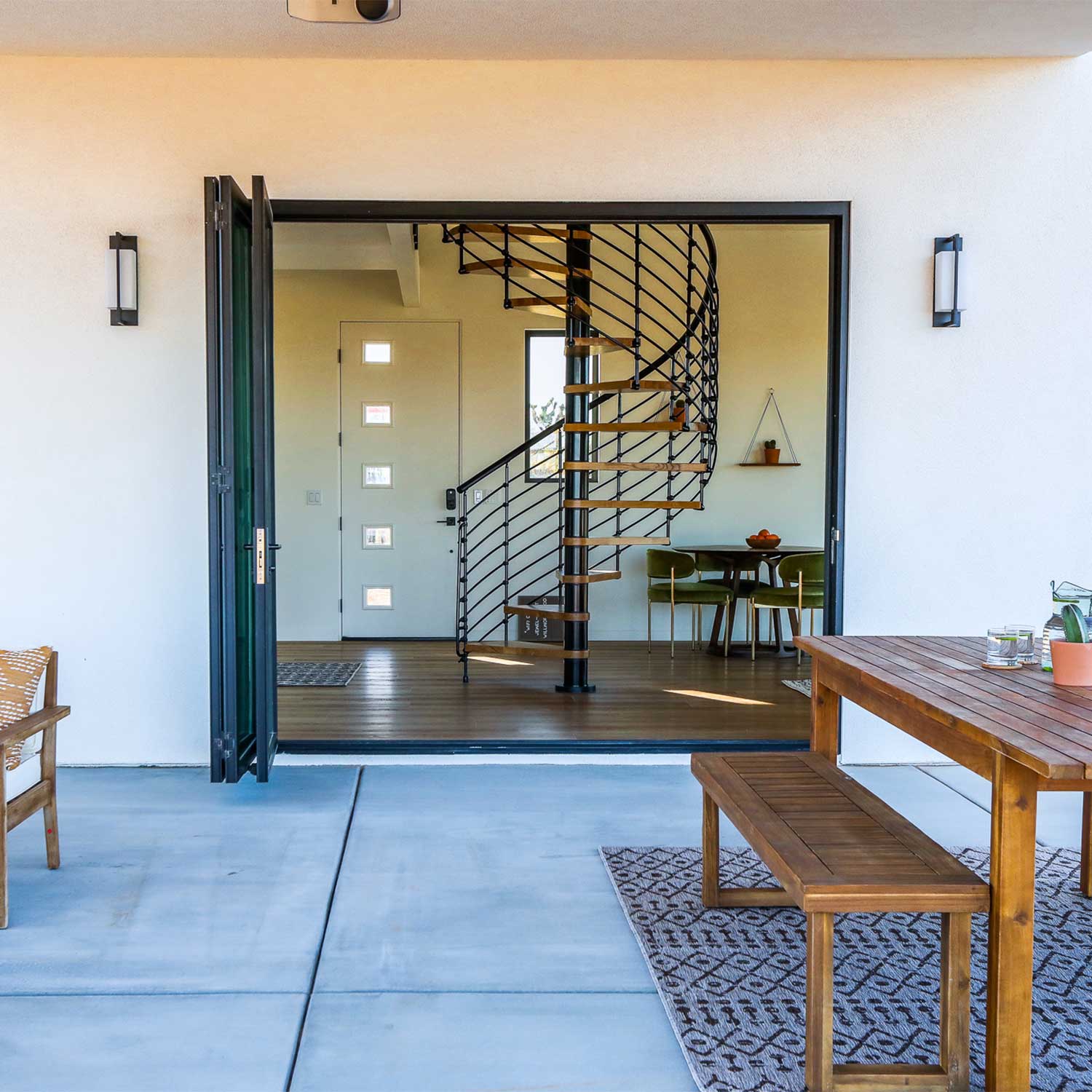 Blade - Aplique de pared de hierro forjado de exterior vintage