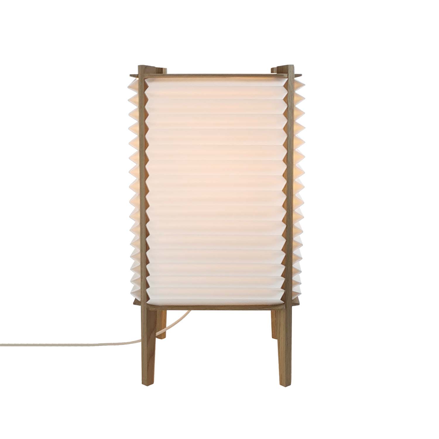 BEE HIVE - Lámpara de mesa en madera y papel plisado estilo japonés