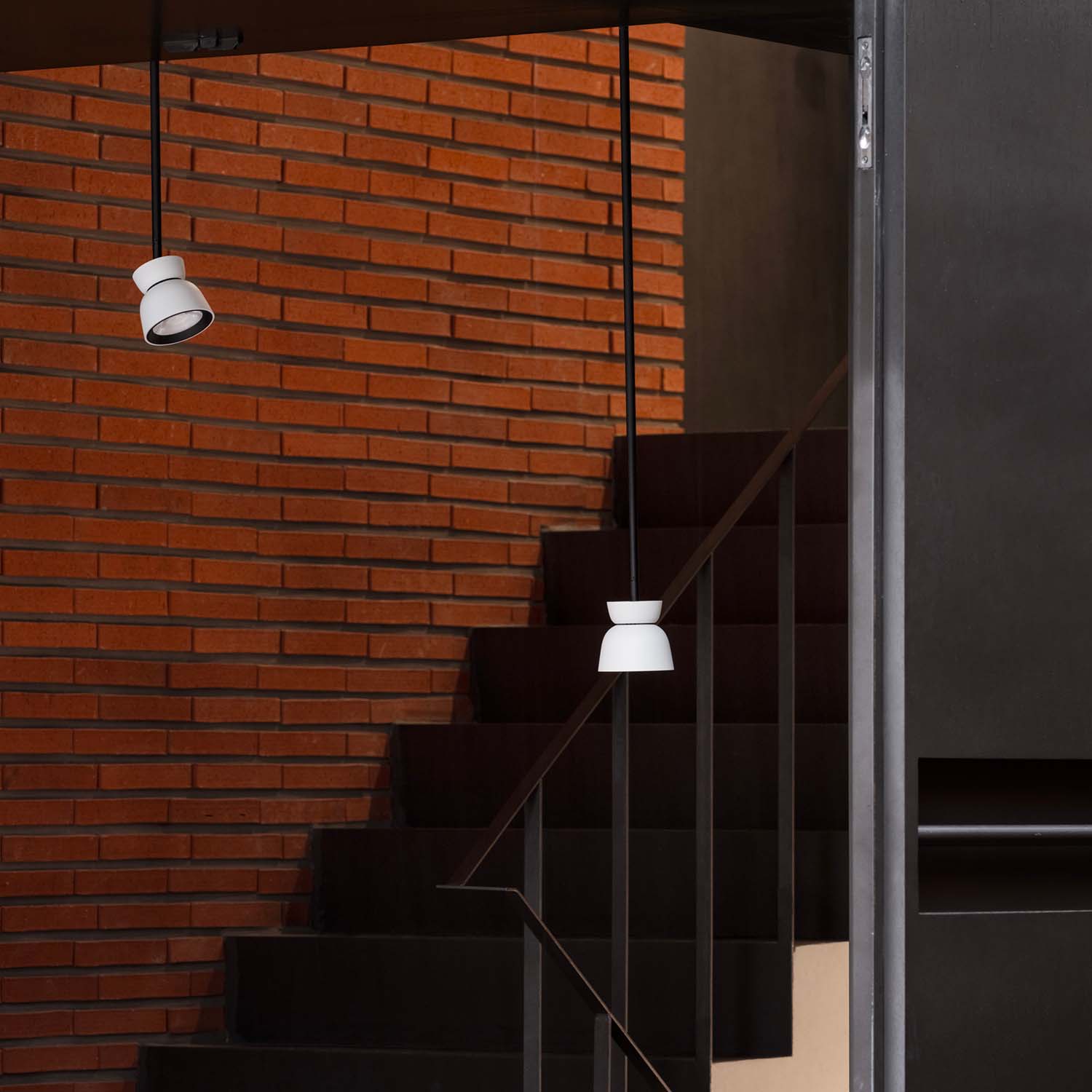 BELL - Adjustable pendant spotlight white or black contemporary