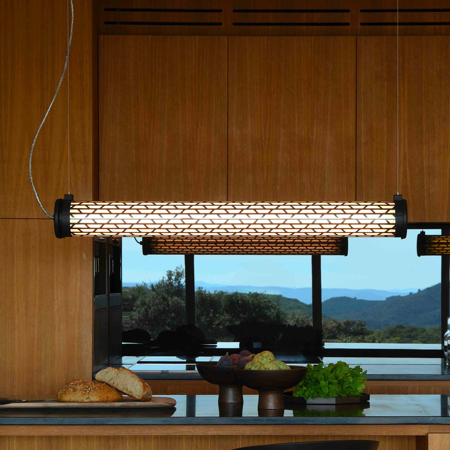 BELLEVILLE - Black steel tube suspension waterproof IP68