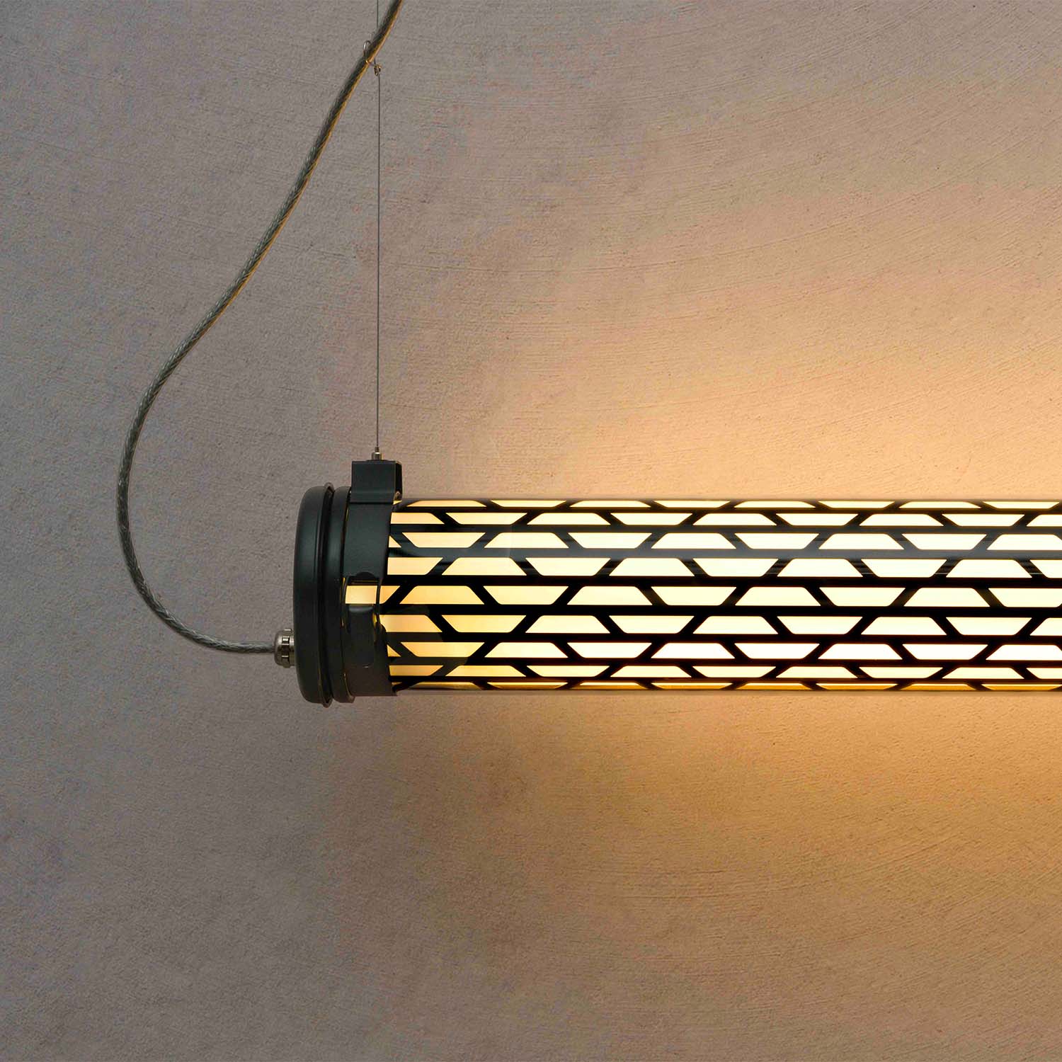 BELLEVILLE - Black steel tube suspension waterproof IP68