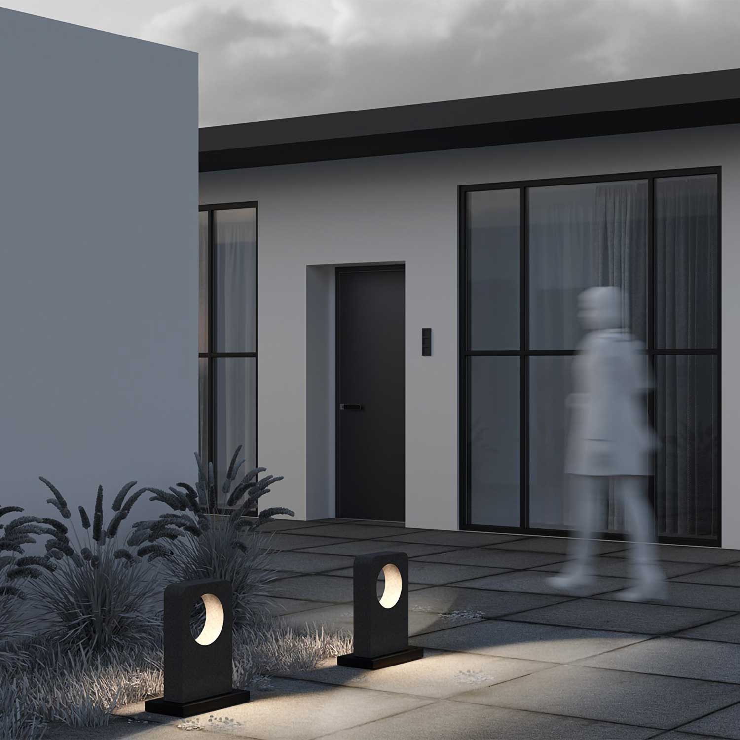 Betone - Balise LED béton pour jardin design industriel