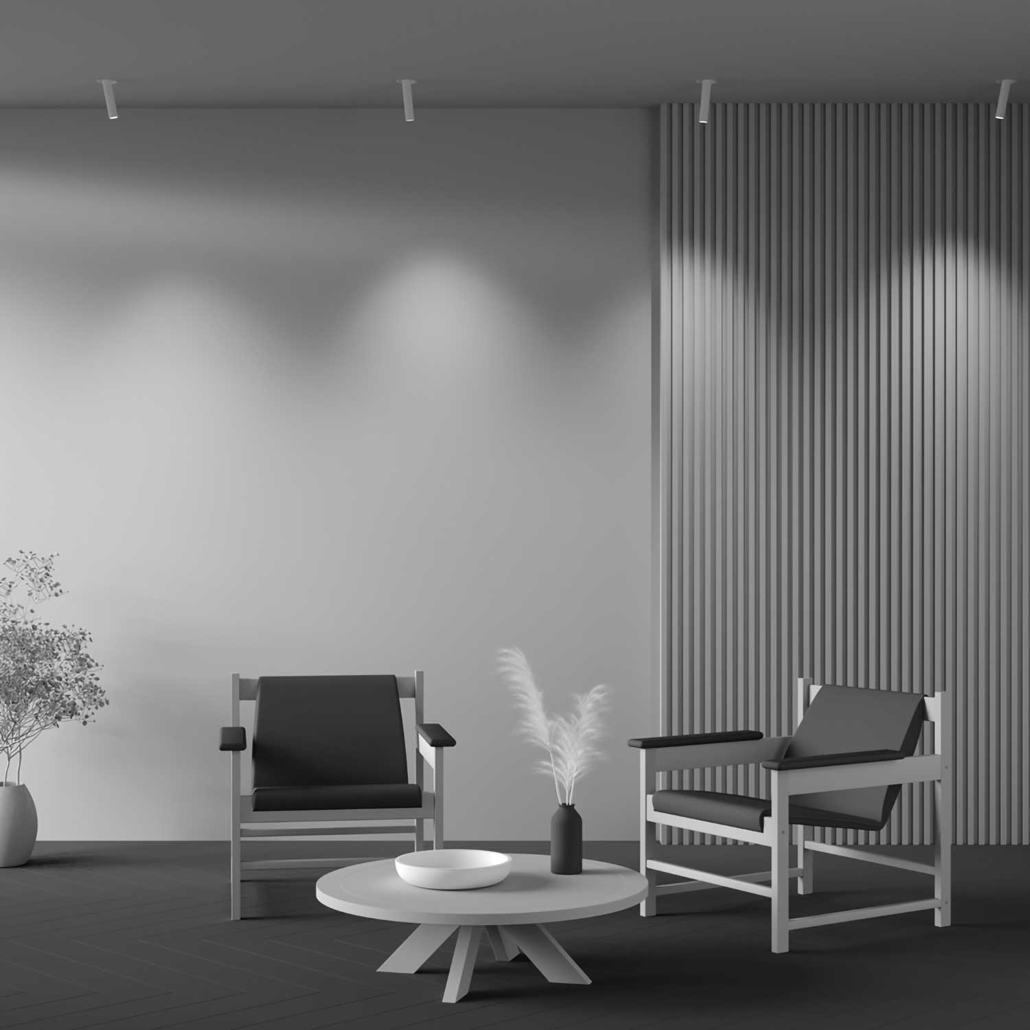 Focus T - Plafonnier spot design orientable semi-encastré