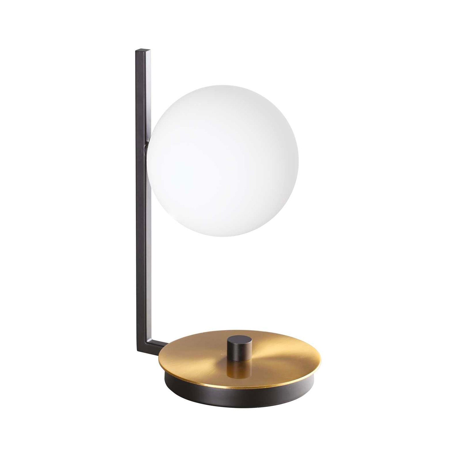 BIRDS - Lampe de table laiton et boule en verre opaque
