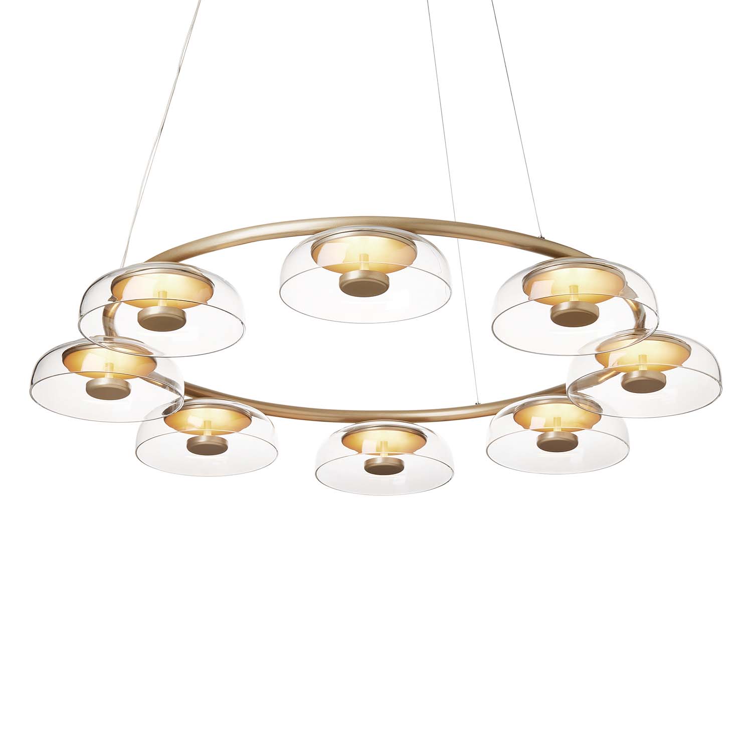 BLOSSI 8 - Großer luxuriöser eleganter Kronleuchter aus Glas mit integrierter LED