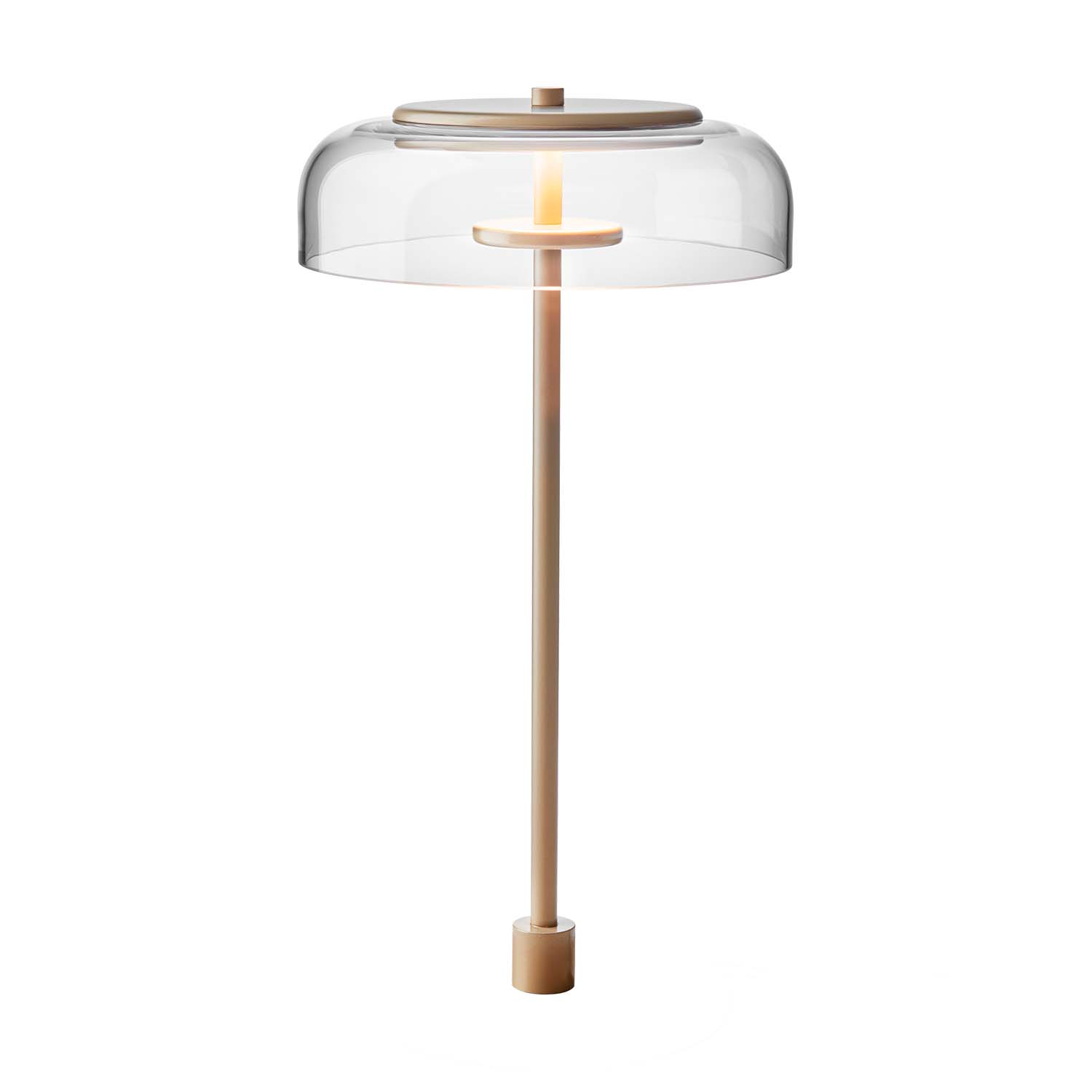 BLOSSI Inset - Lampada da tavolo integrata in vetro, lussuosa e moderna