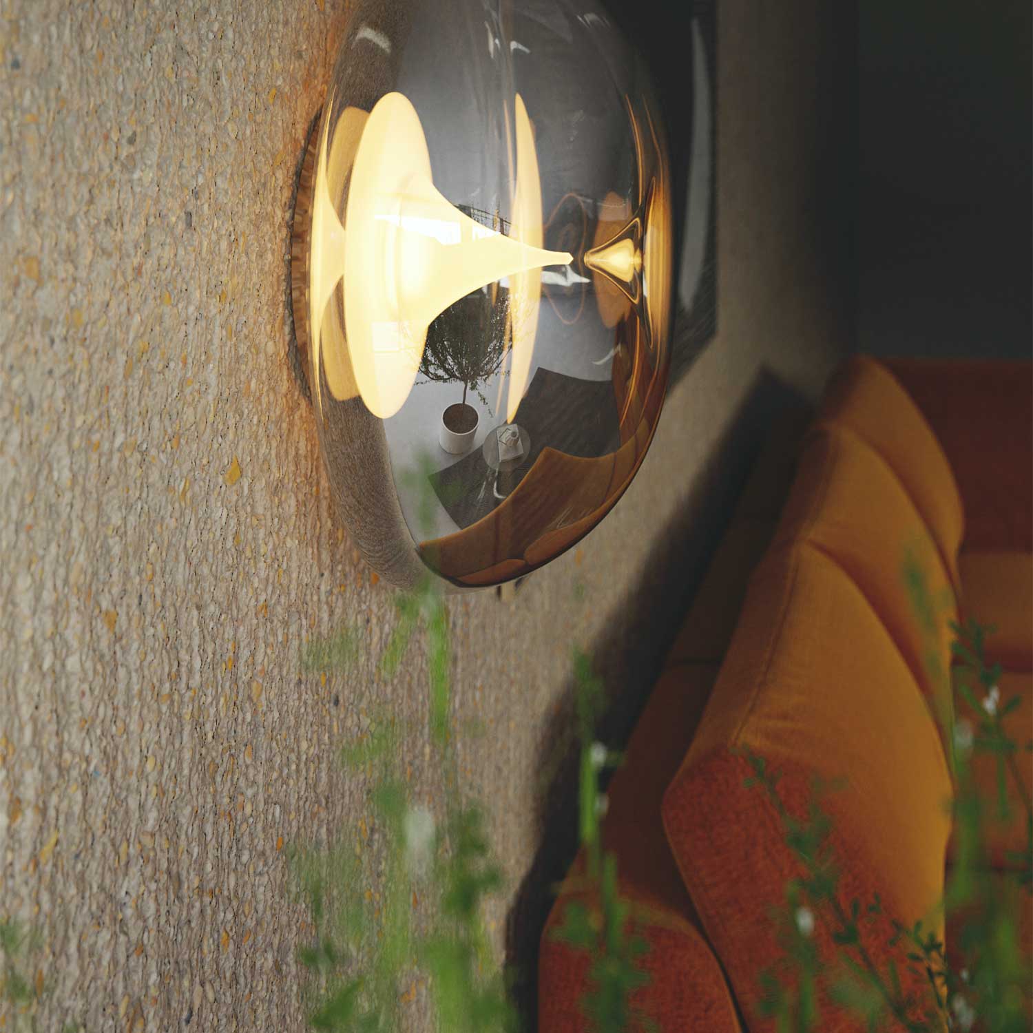 BOND - Aplique de pared de vidrio para interior diseño y lujoso