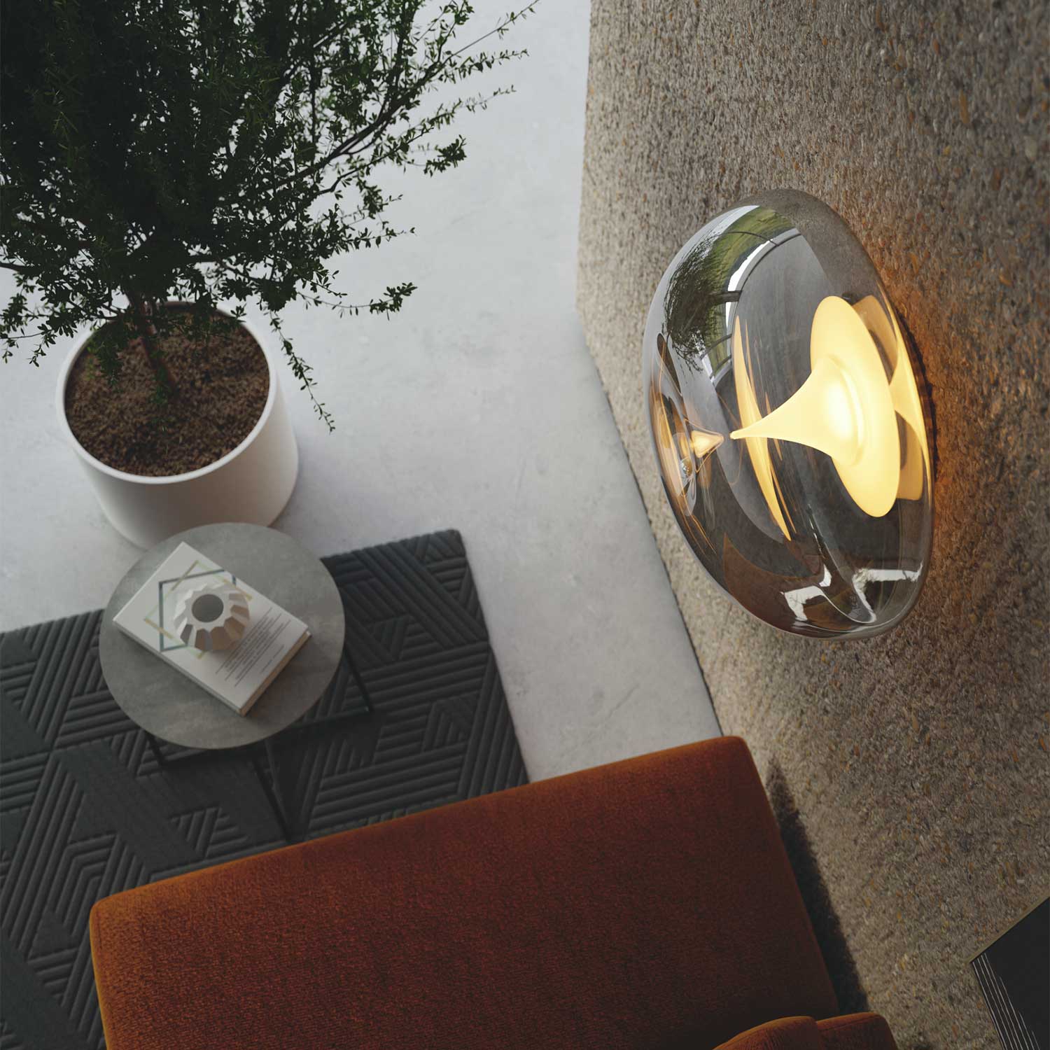 BOND - Aplique de pared de vidrio para interior diseño y lujoso