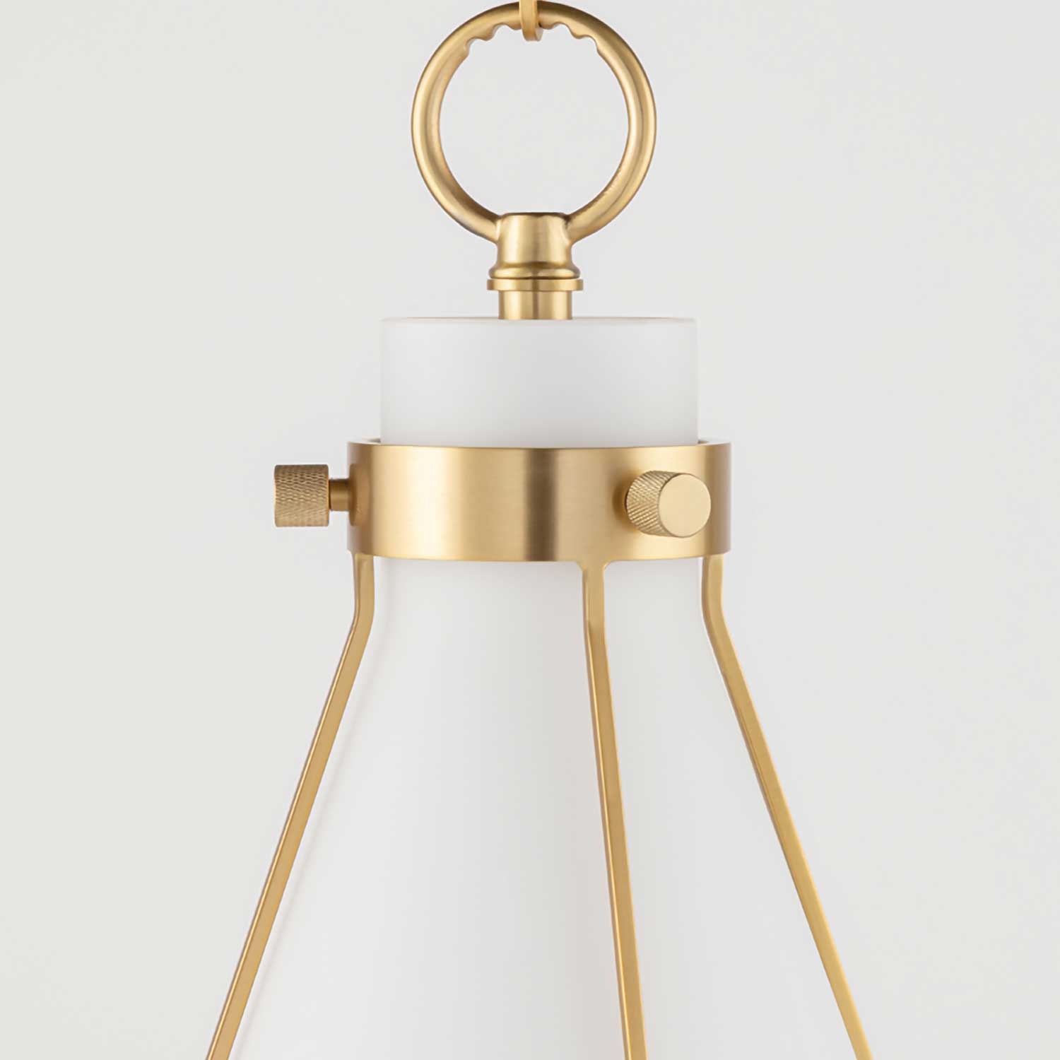 Eldridge - Vintage glass and brass pendant light for kitchen