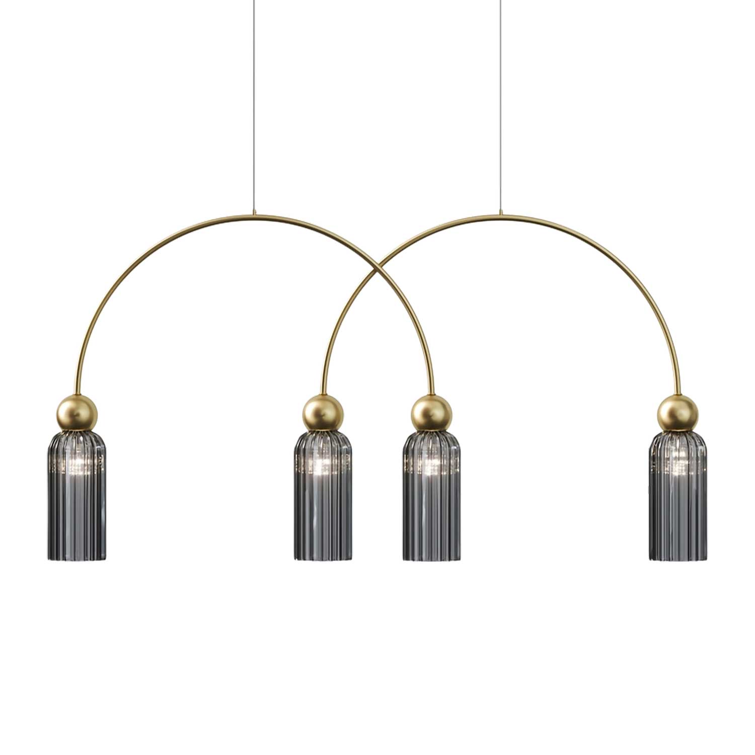 Antic - Chic design chandelier in art deco glass for kitchen