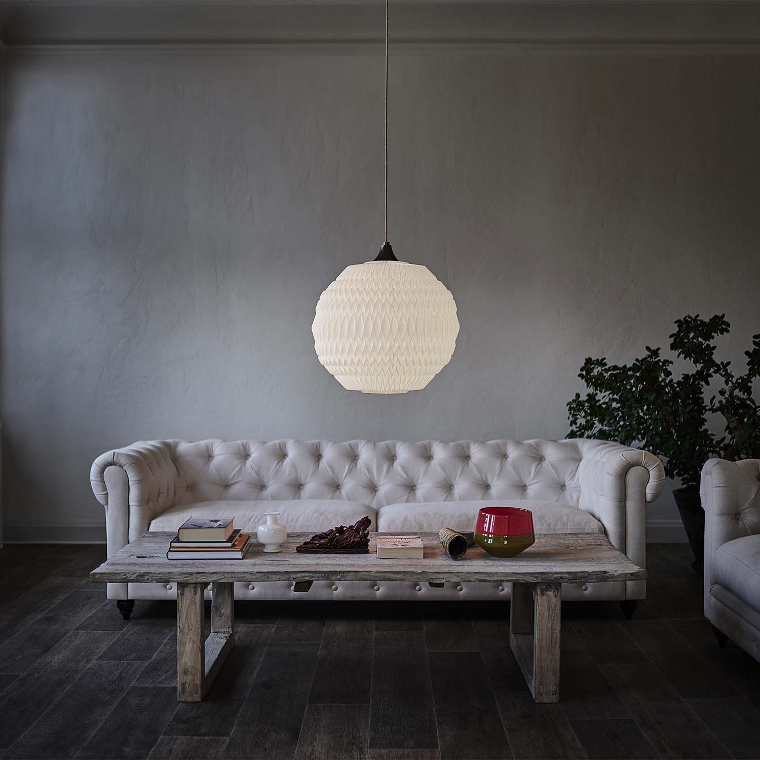 CALEO 3 - Suspension en papier plissé fabriqué à la main