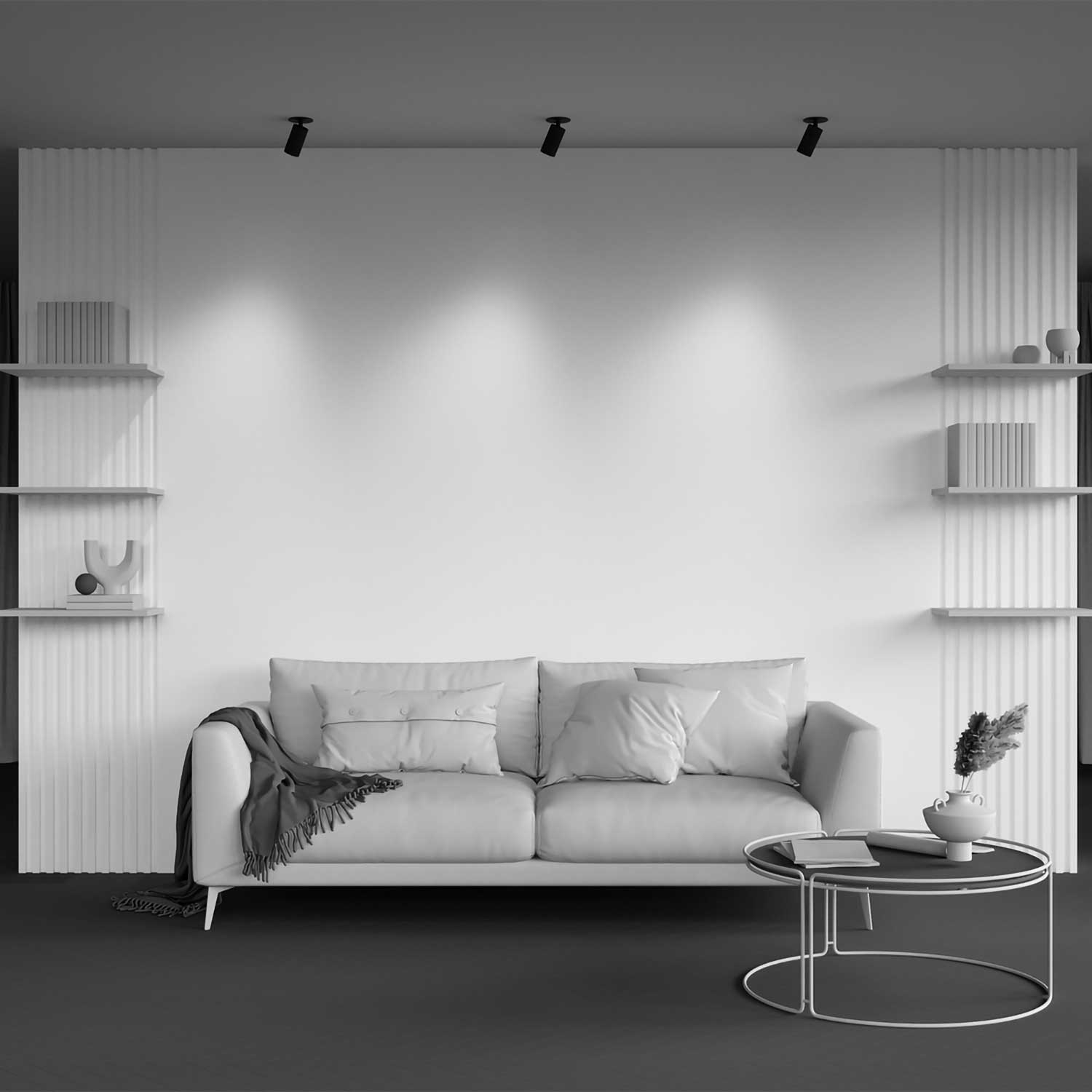 Calipso - Semi-recessed adjustable spotlight ceiling light