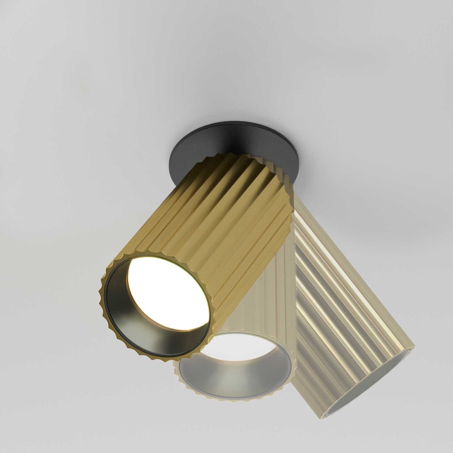 Calipso - Semi-recessed adjustable spotlight ceiling light