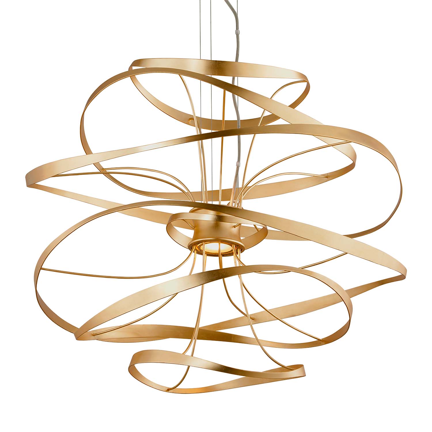 Caligrafía - Lámpara colgante espiral elegante dorada para habitación