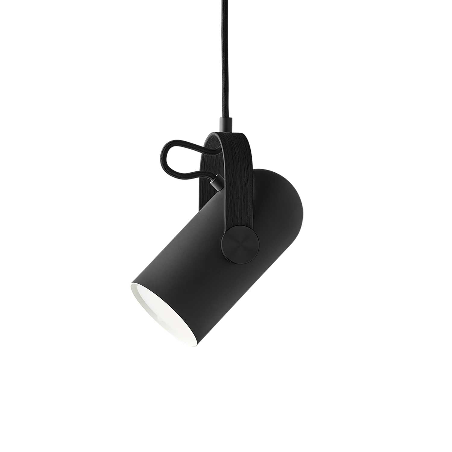 CARRONADE - Suspension projecteur bois et noir