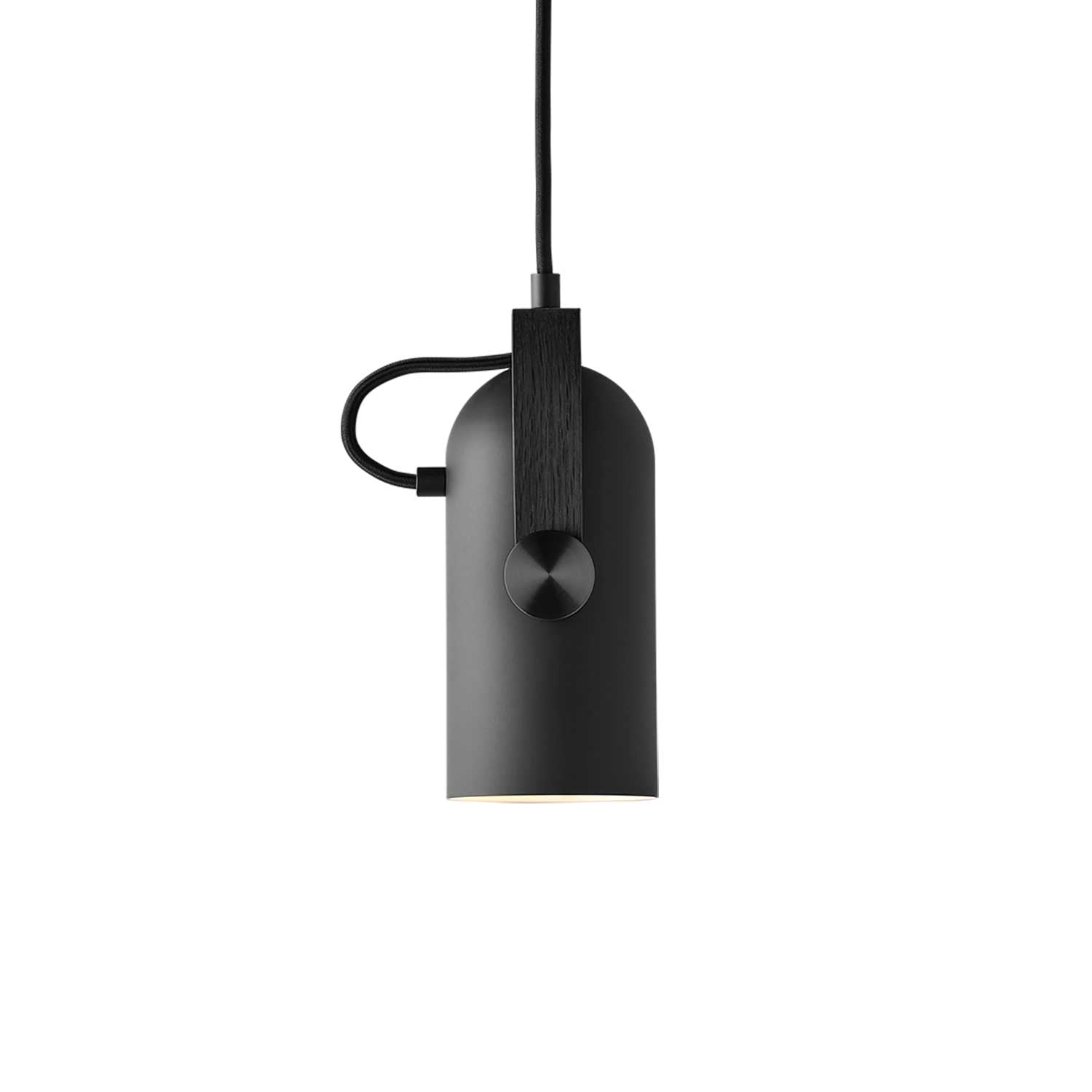 CARRONADE - Suspension projecteur bois et noir