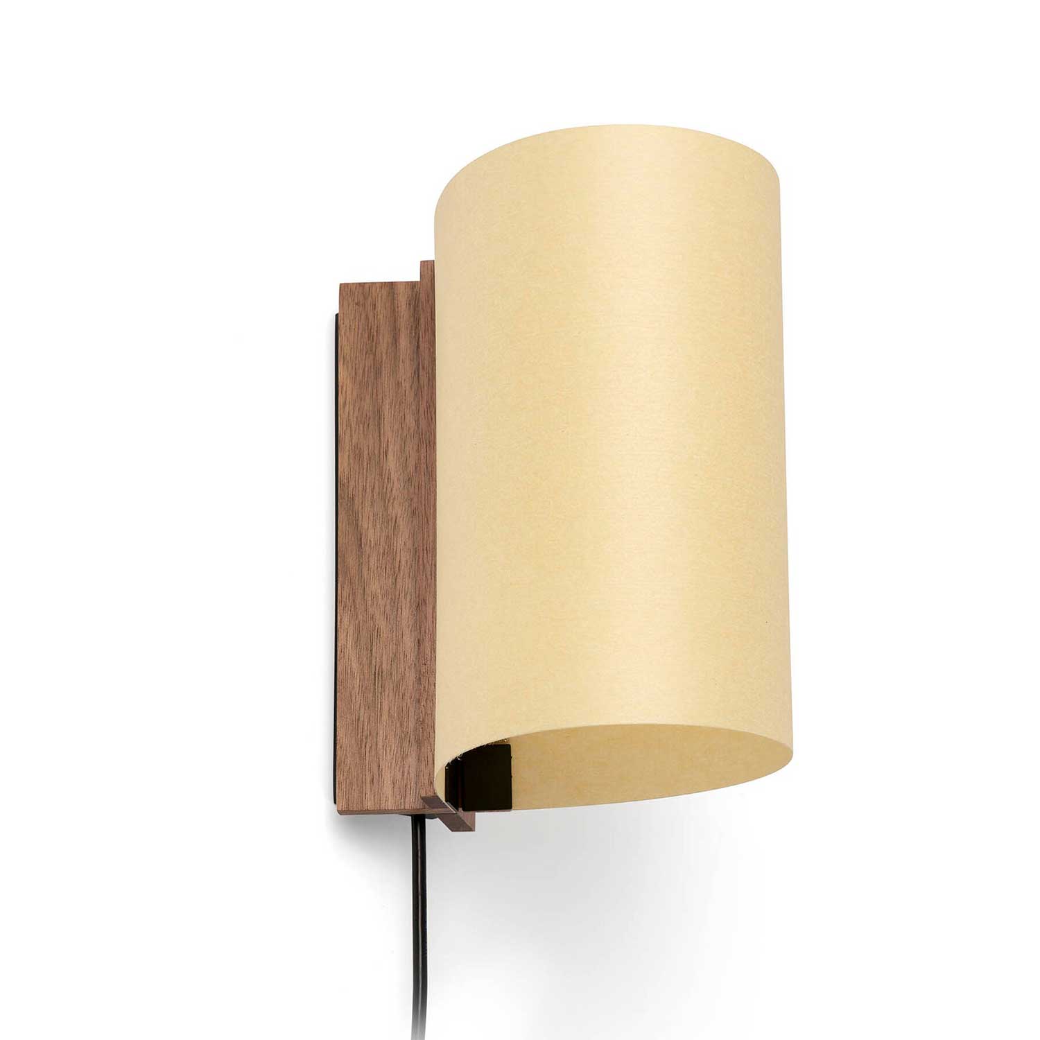 Cata - Applique murale LED en noyer et tissu design