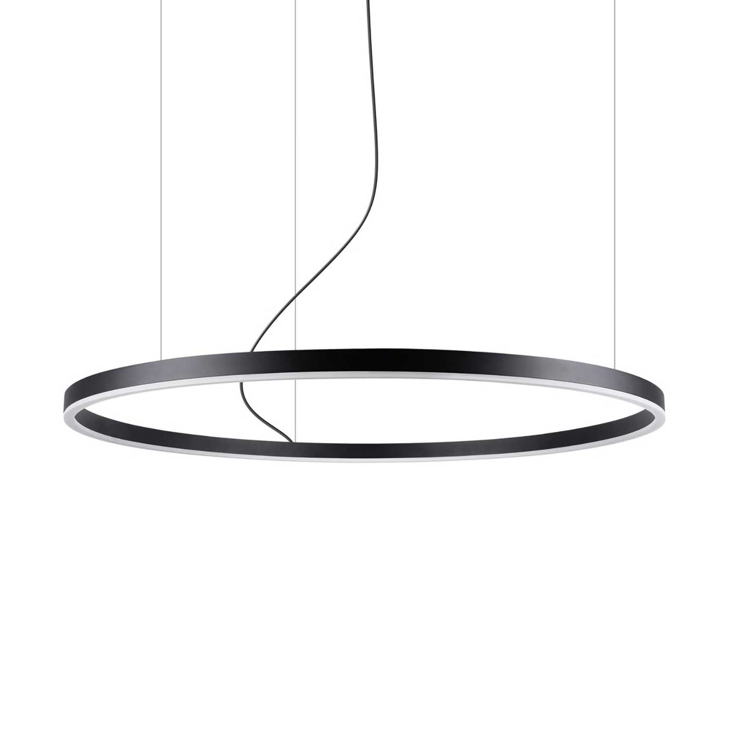 Cephei - Lustre LED rond en acier pour bureaux professionnels