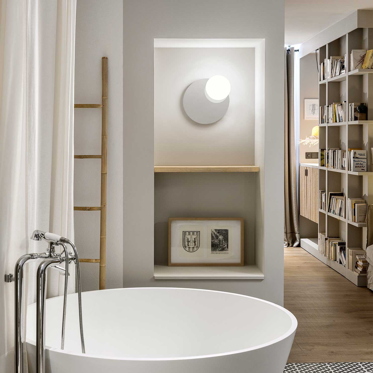 Circ - Applique murale ronde miroir pour salle de bain