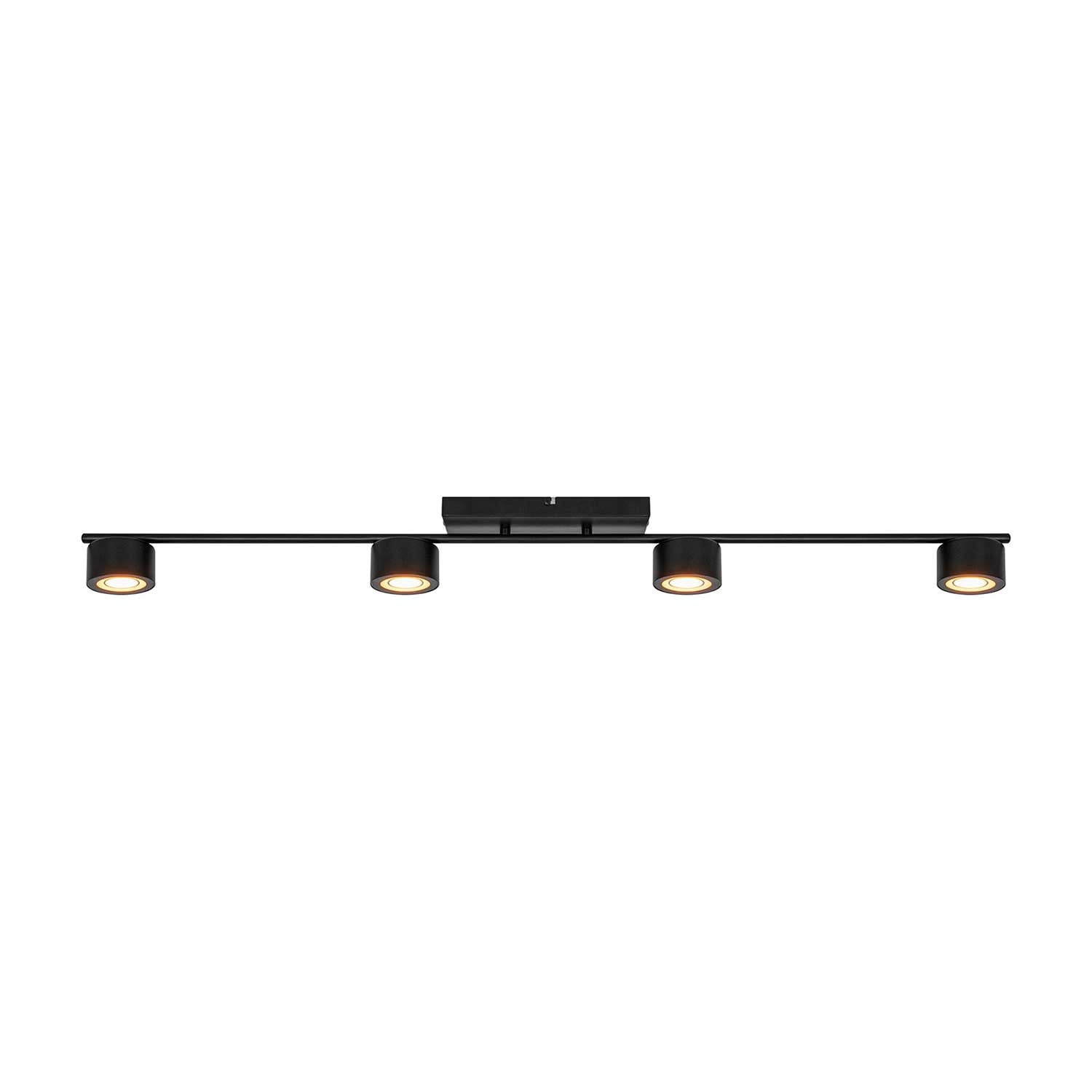 Clyde - Plafonnier spots LED en acier noir design contemporain