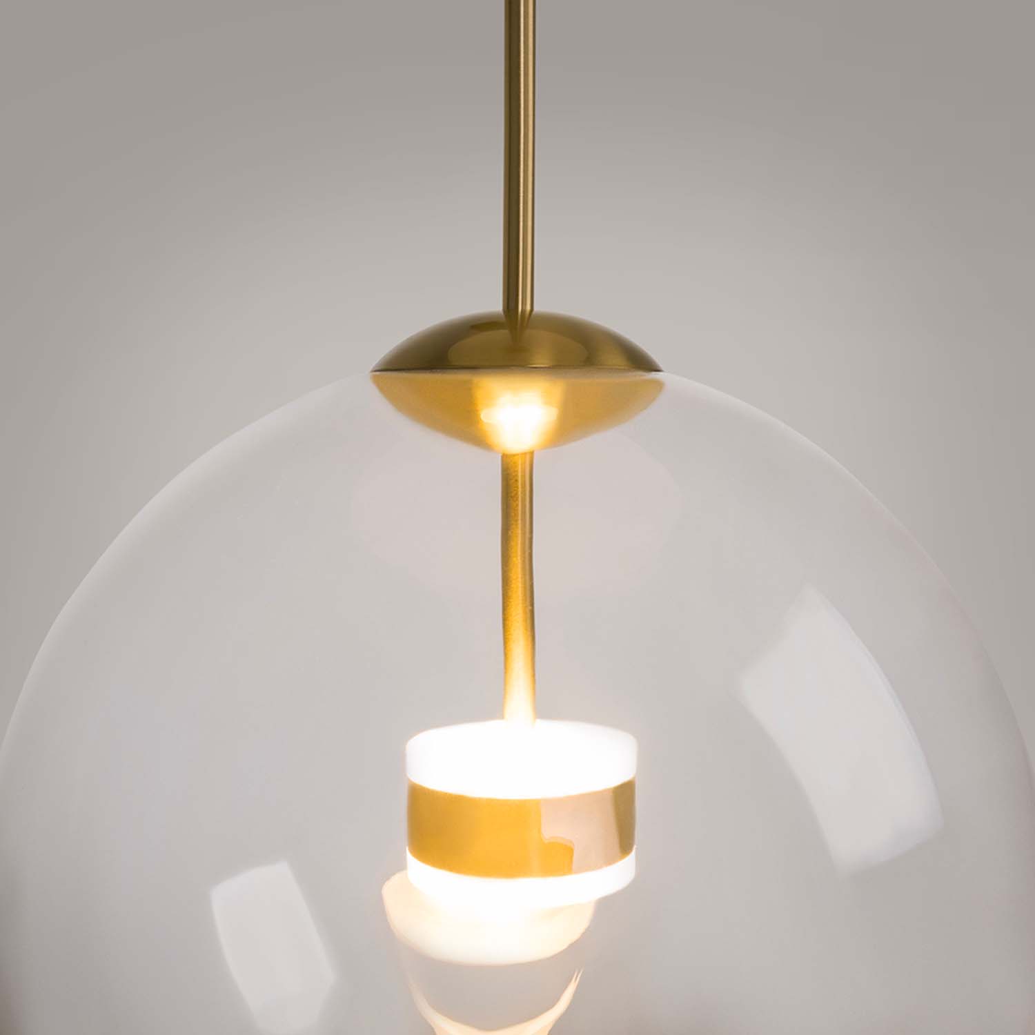 COMETA - Suspension globe en verre LED intégrée
