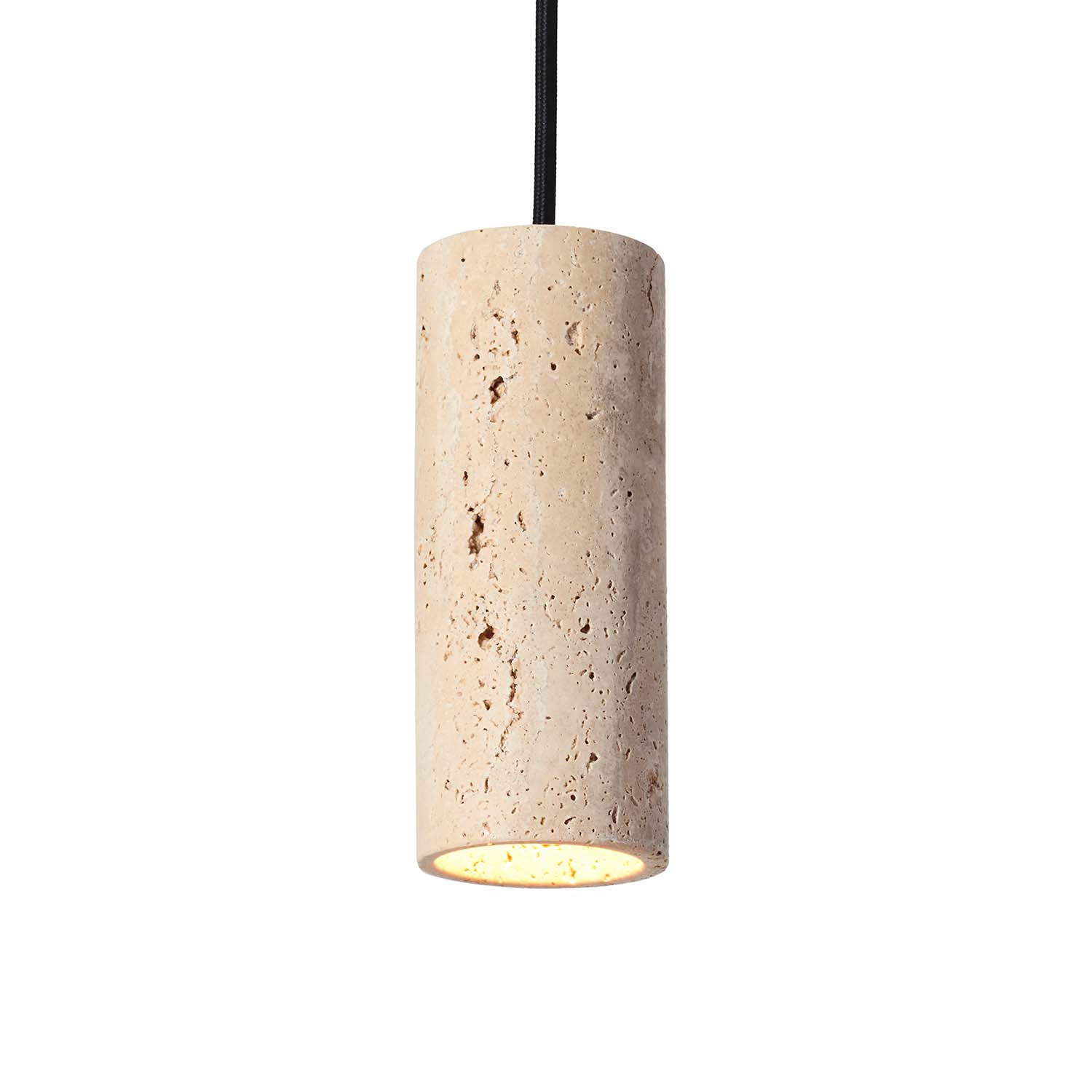 CORE - Suspension spotlight in natural travertine design