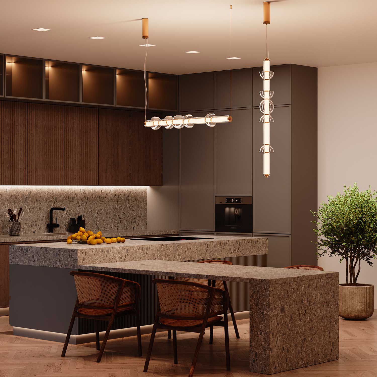 COSMO – Moderne Designer-LED-Pendelleuchte aus Glas