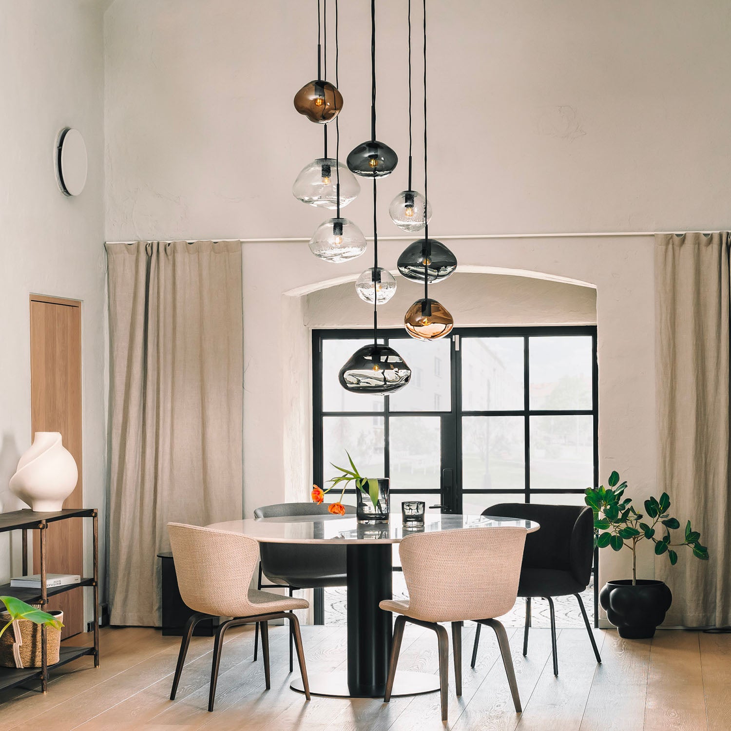 CRYSTAL STONE - Подвесной светильник из выдувного стекла в форме гальки