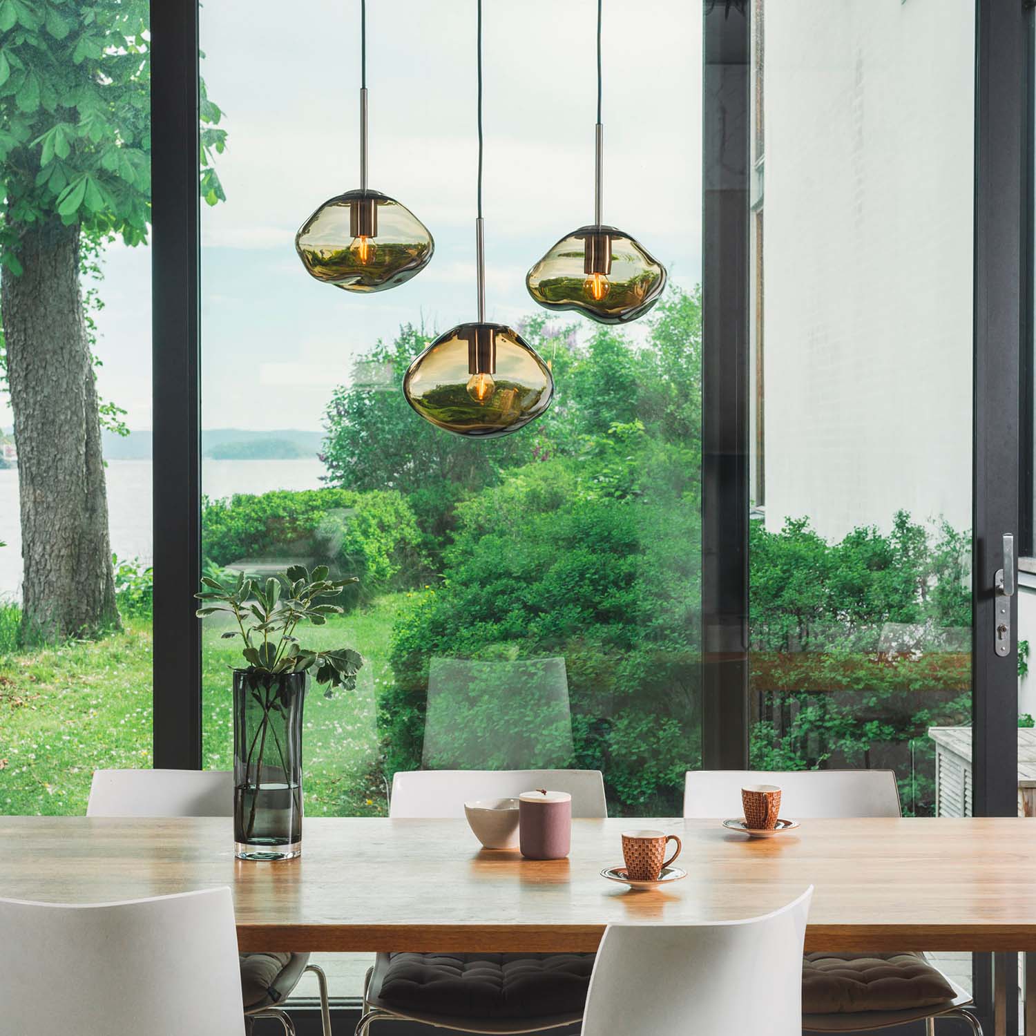 CRYSTAL STONE - Подвесной светильник из выдувного стекла в форме гальки