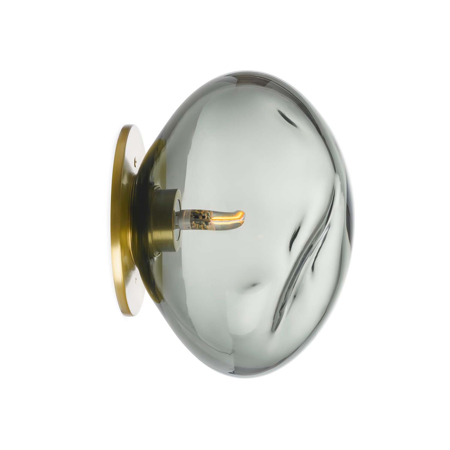 CRYSTAL STONE - Wall sconce in glass, organic shape