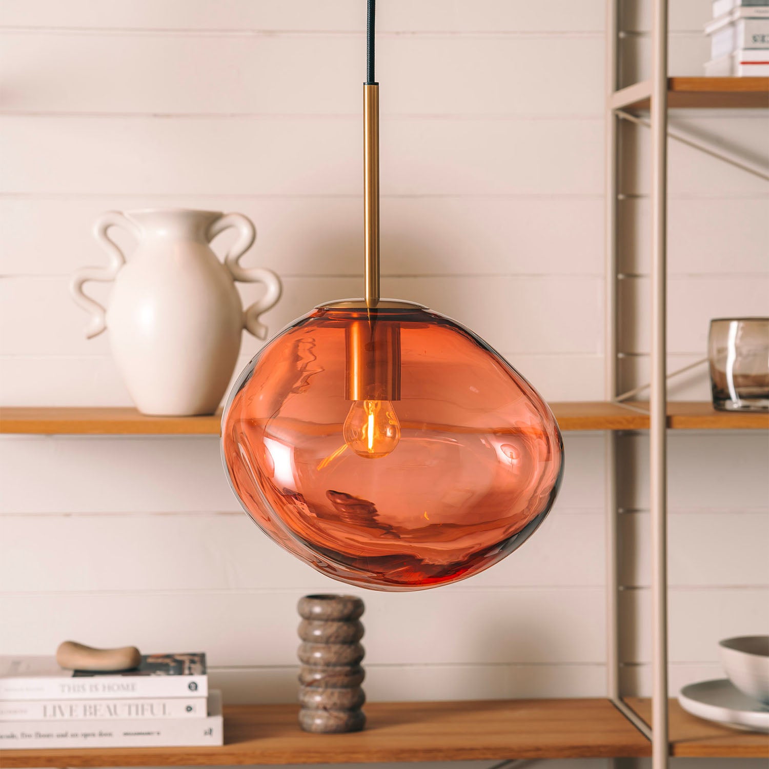 CRYSTAL STONE - Подвесной светильник из выдувного стекла в форме гальки