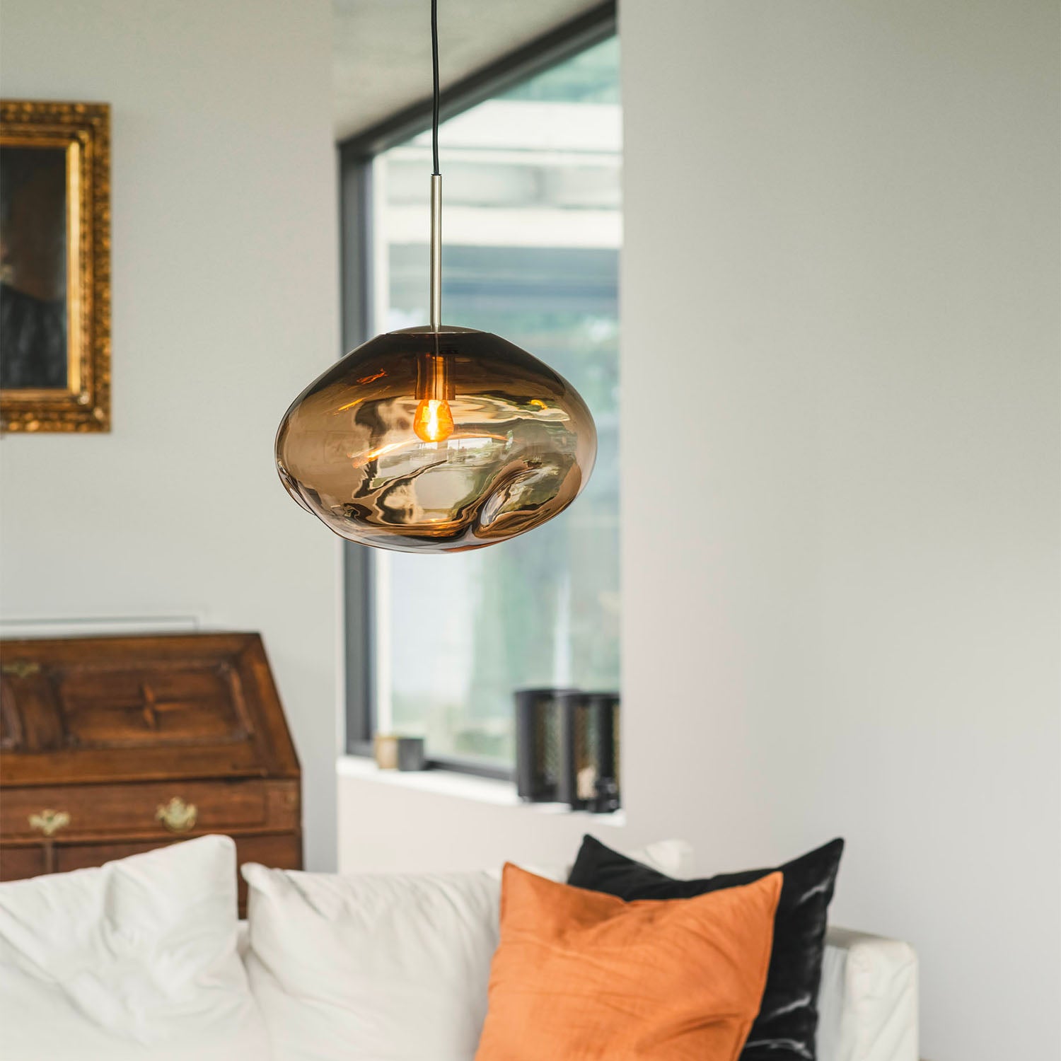 CRYSTAL STONE - Подвесной светильник из выдувного стекла в форме гальки