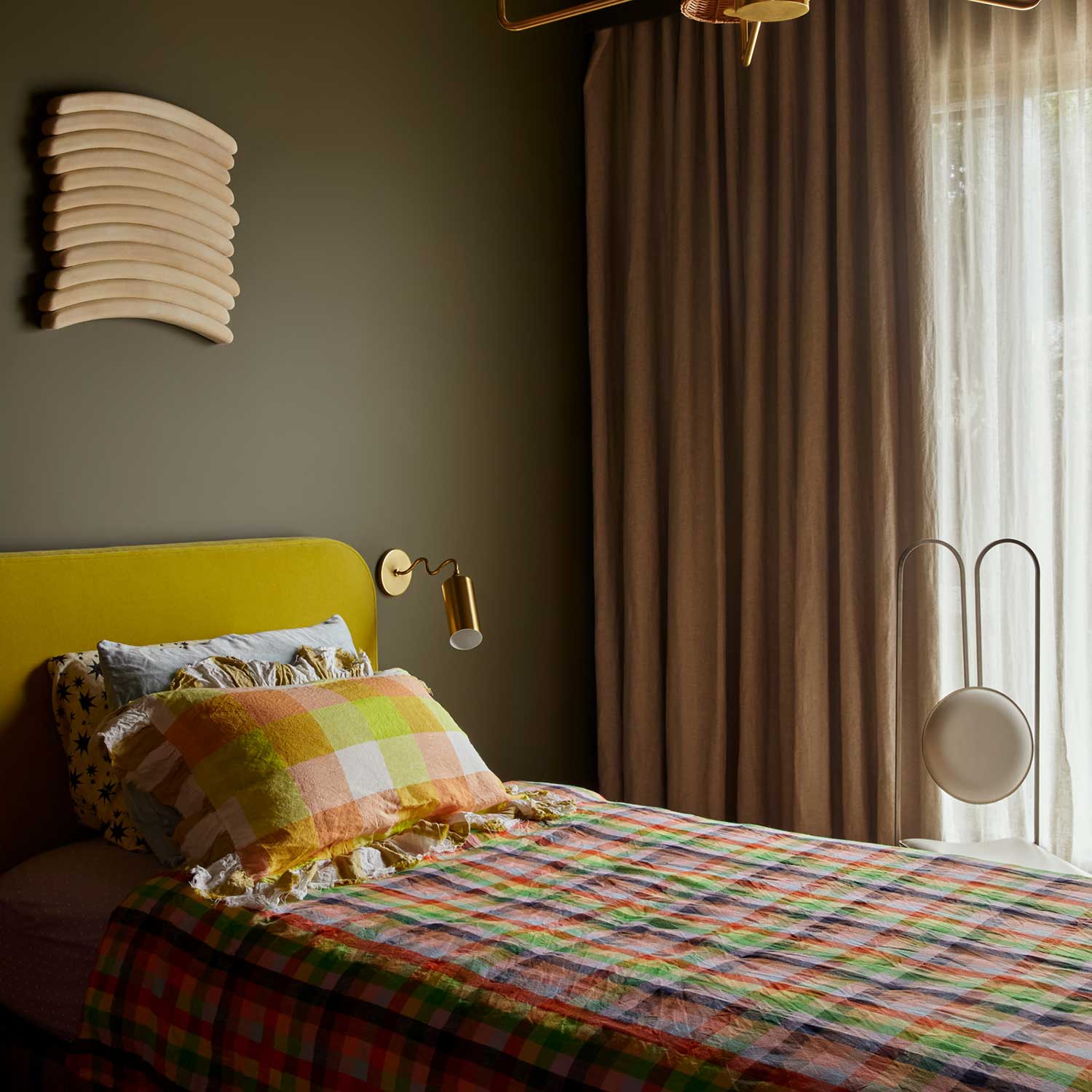 Bea - Aplique de pared lectora vintage en latón para dormitorio