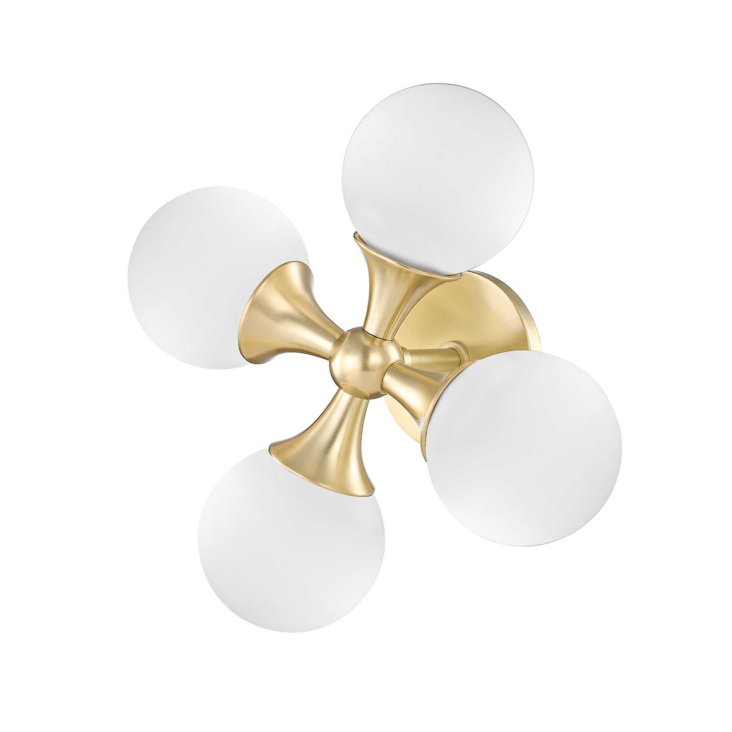 Astoria - Gold wall sconce with design glass globe