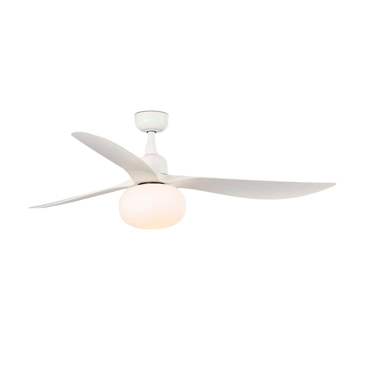 Outwood - Потолочный вентилятор с LED подсветкой белого цвета, дизайн