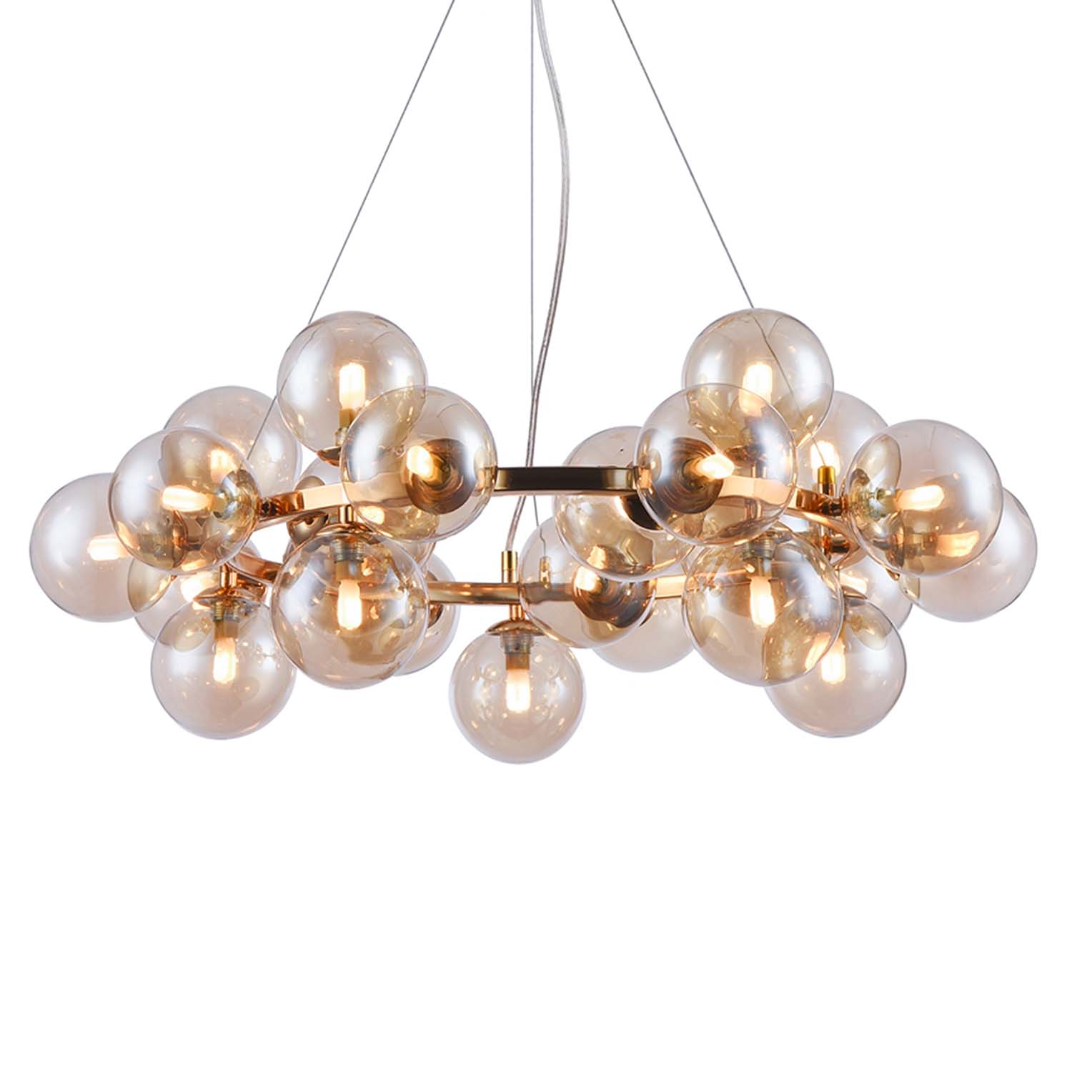 DALLAS - Circular chandelier with modern glass balls
