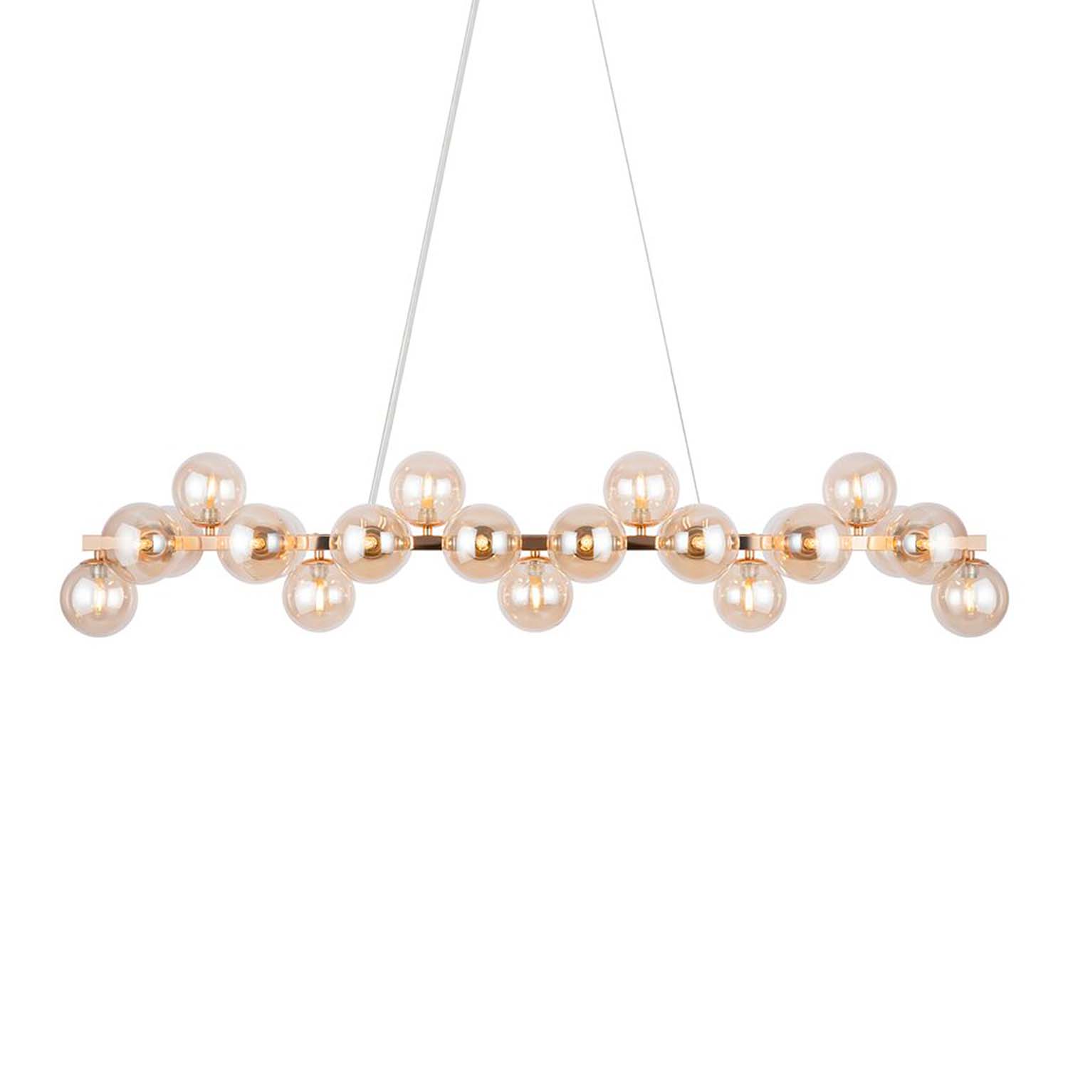 DALLAS - Long chandelier with glass balls