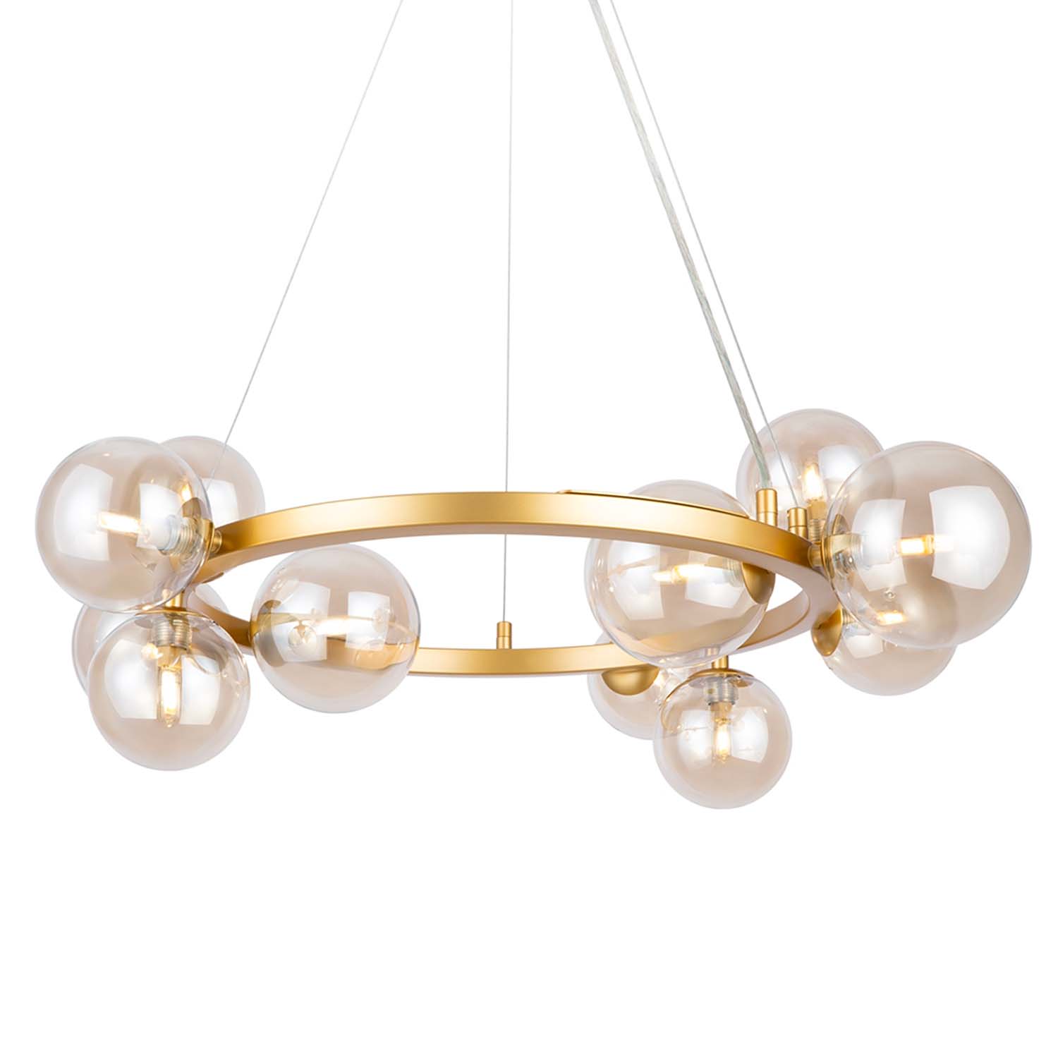 DALLAS - Round chandelier with modern glass balls