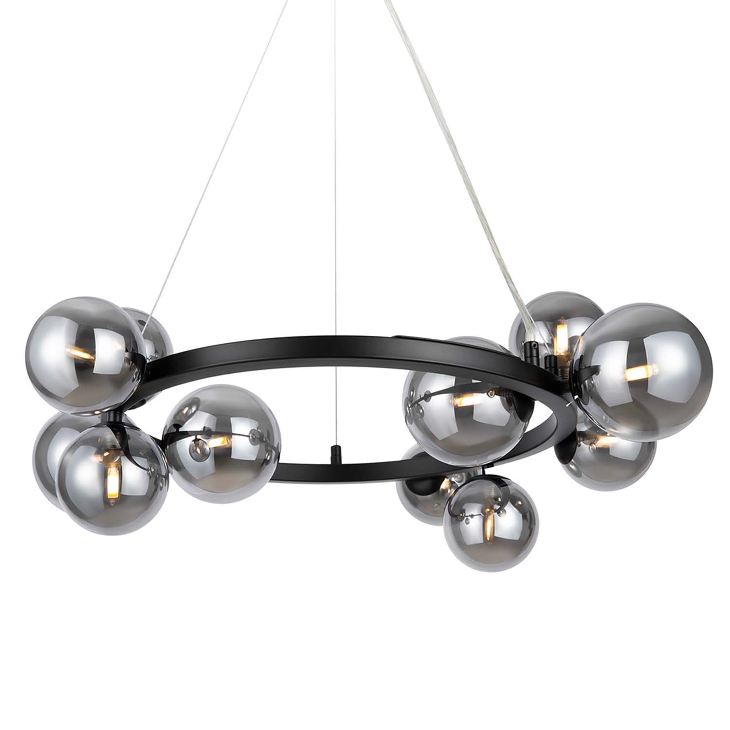 DALLAS - Round chandelier with modern glass balls