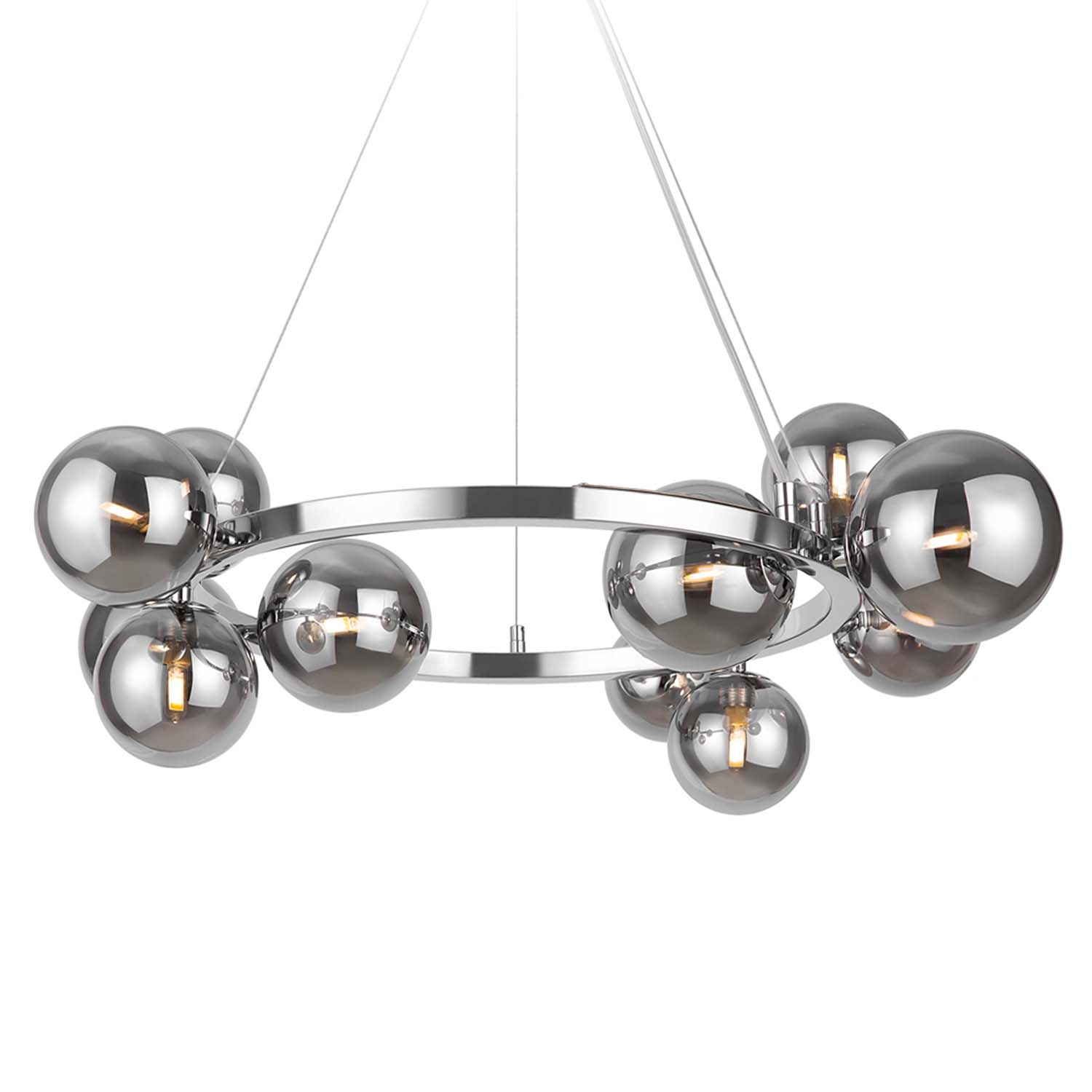 DALLAS - Round chandelier with modern glass balls