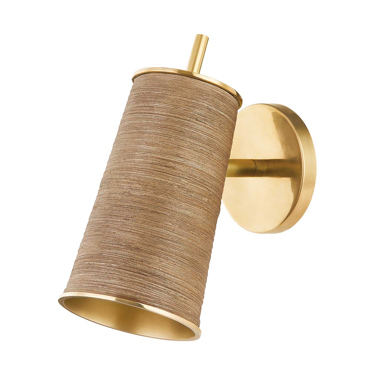 Delran - Applique murale en acier dorée pour salon art déco