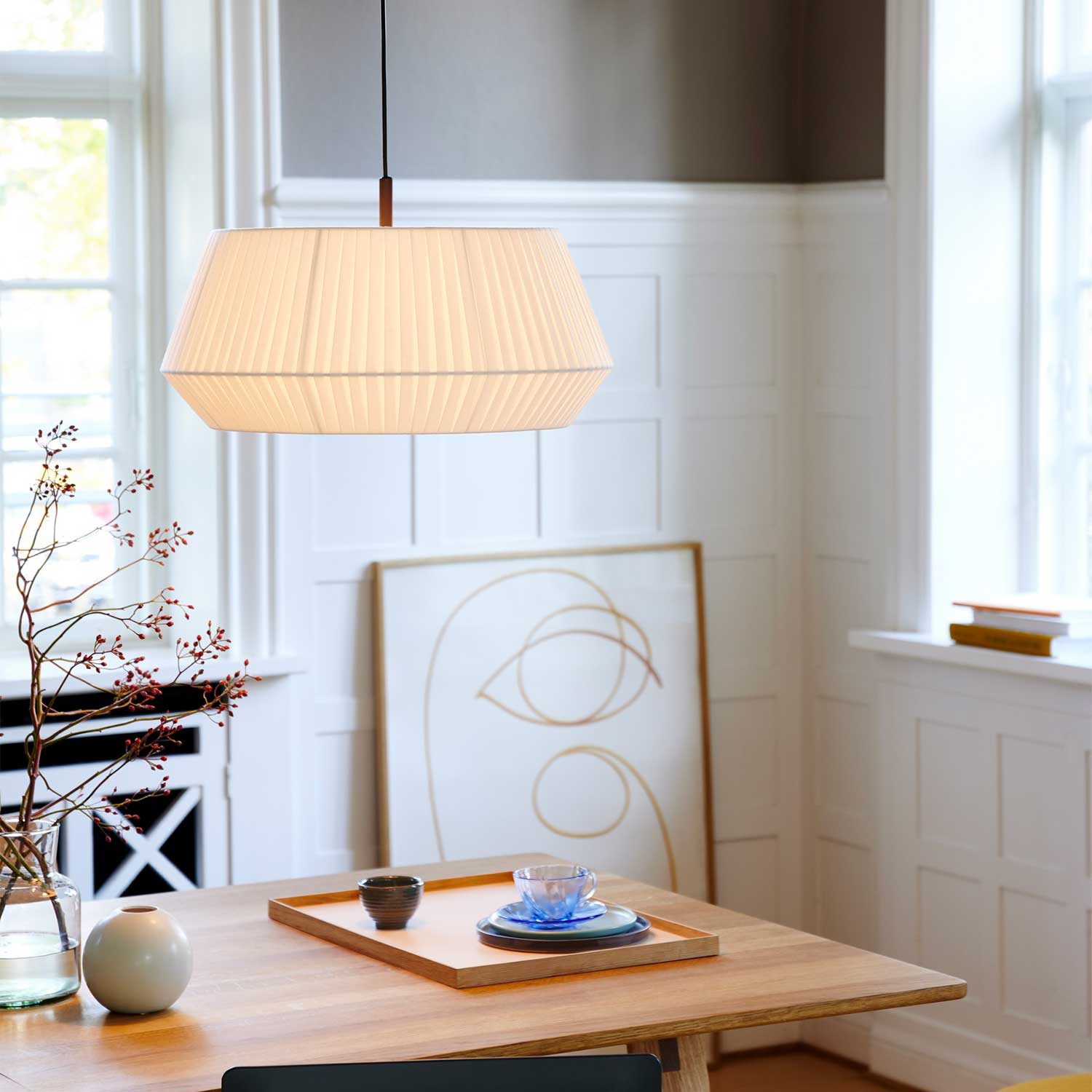 Dicte - Suspension tissu design contemporain pour salon