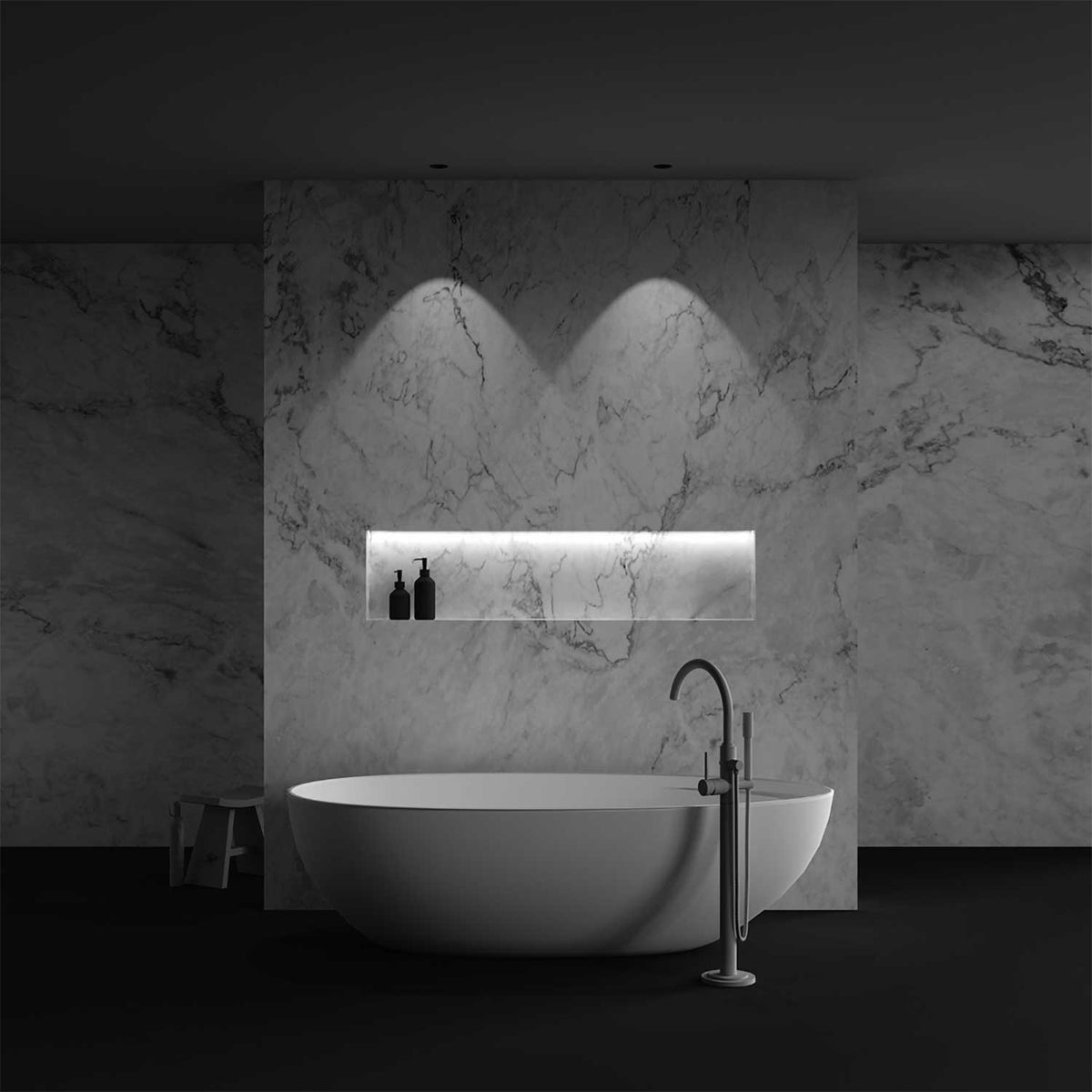 Dip - Spot LED encastré compact en aluminium, style minimaliste