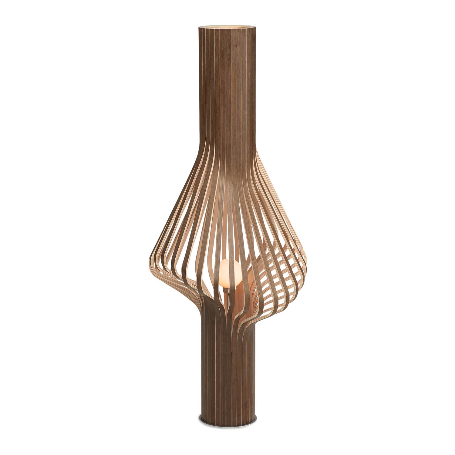 DIVA - Lampada da terra in legno design e artigianale, fatta a mano
