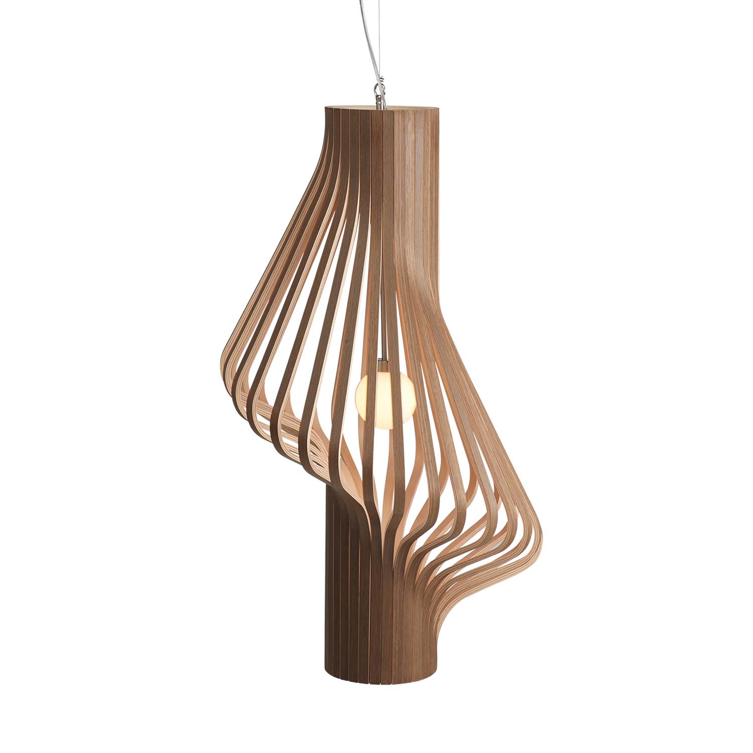 DIVA - Designer and handcrafted wooden pendant light suspension