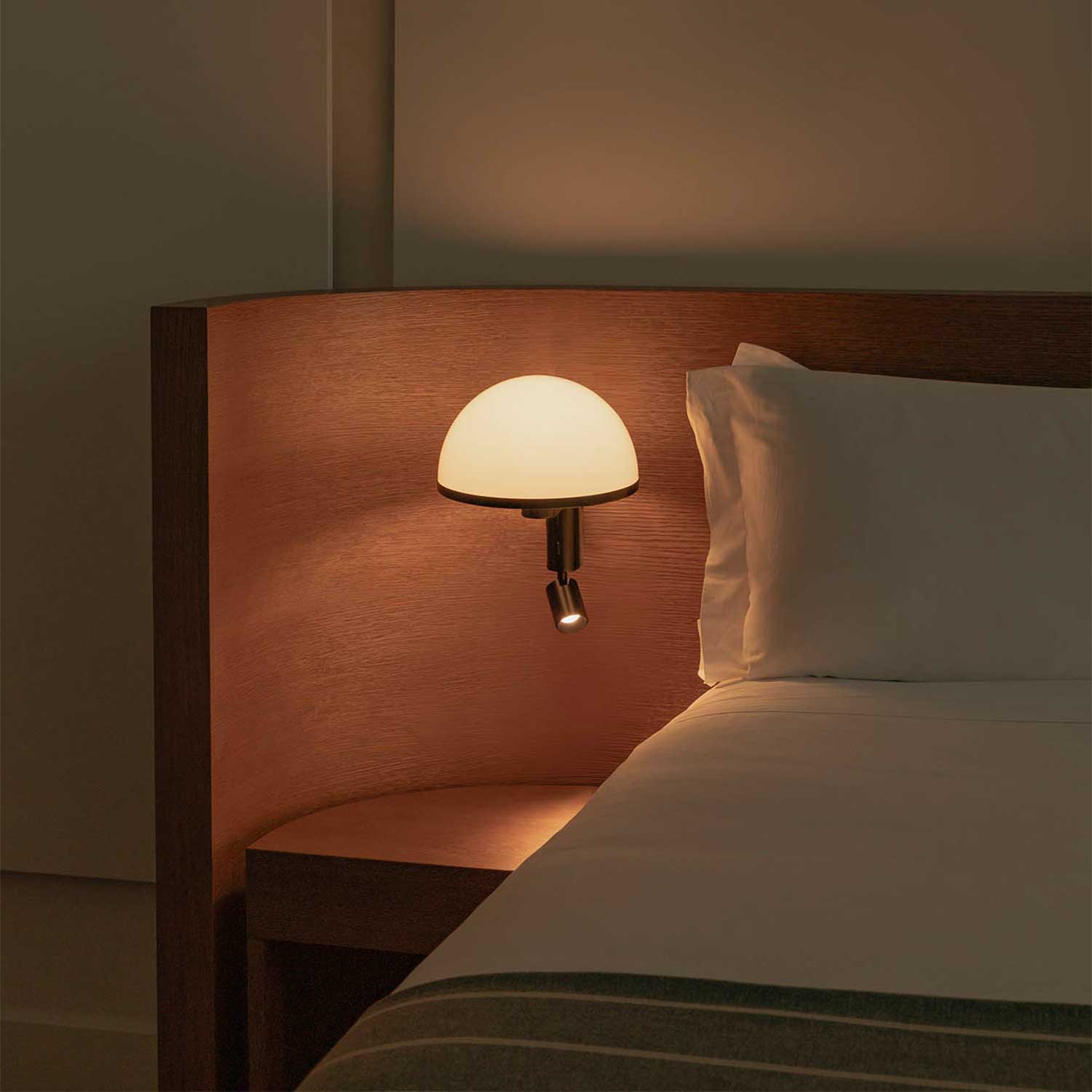 Dome - Wall lamp with reading light for minimalist bedroom